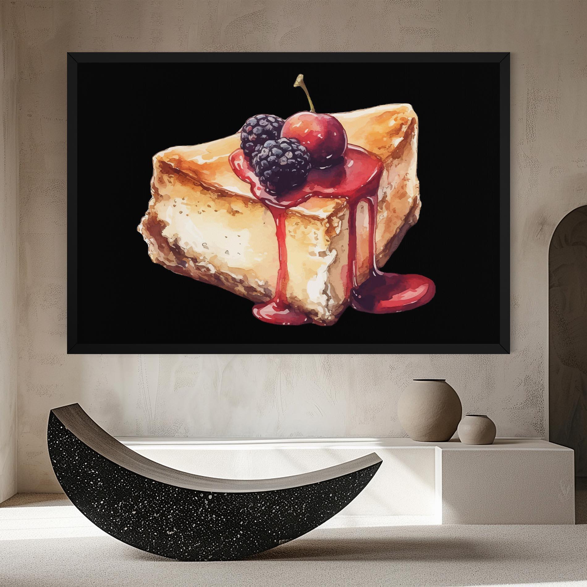 Leinwandbild Berries Pie mockup 8