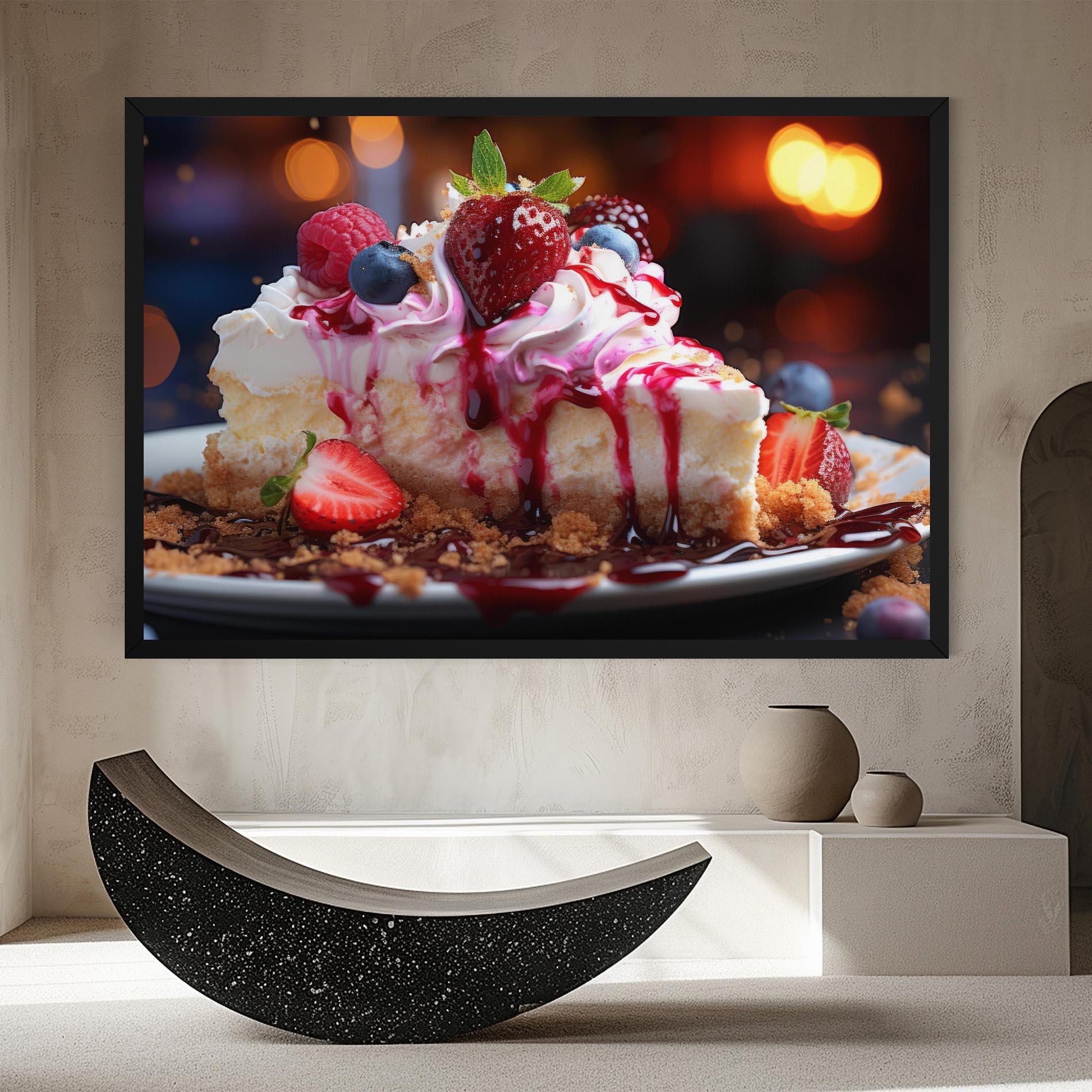 Leinwandbild Cheesecake Berries mockup 8
