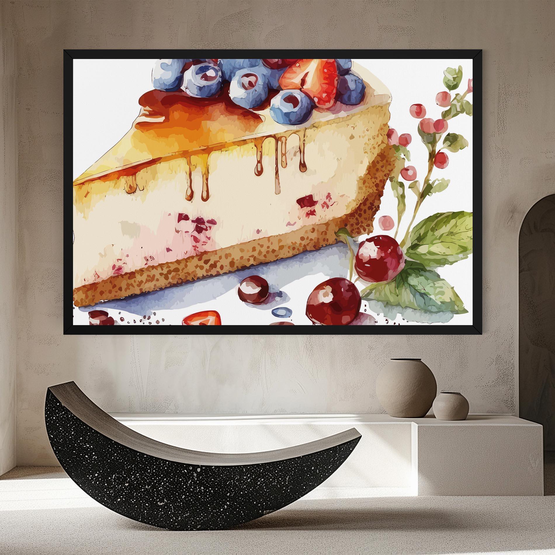 Leinwandbild Cheesecake mockup 8