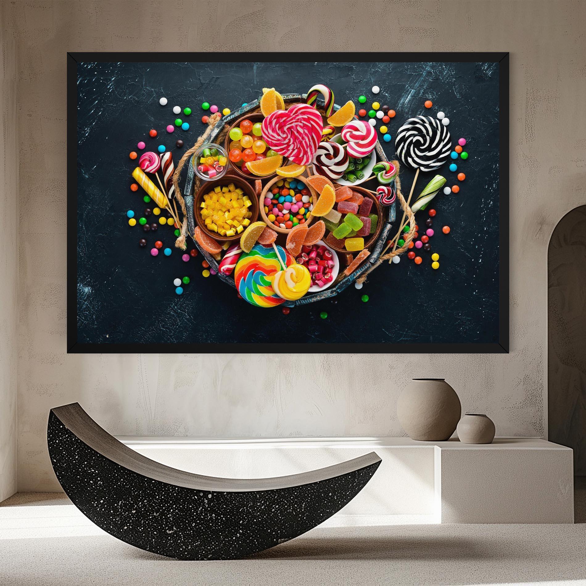 Leinwandbild Colorful Jelly mockup 8