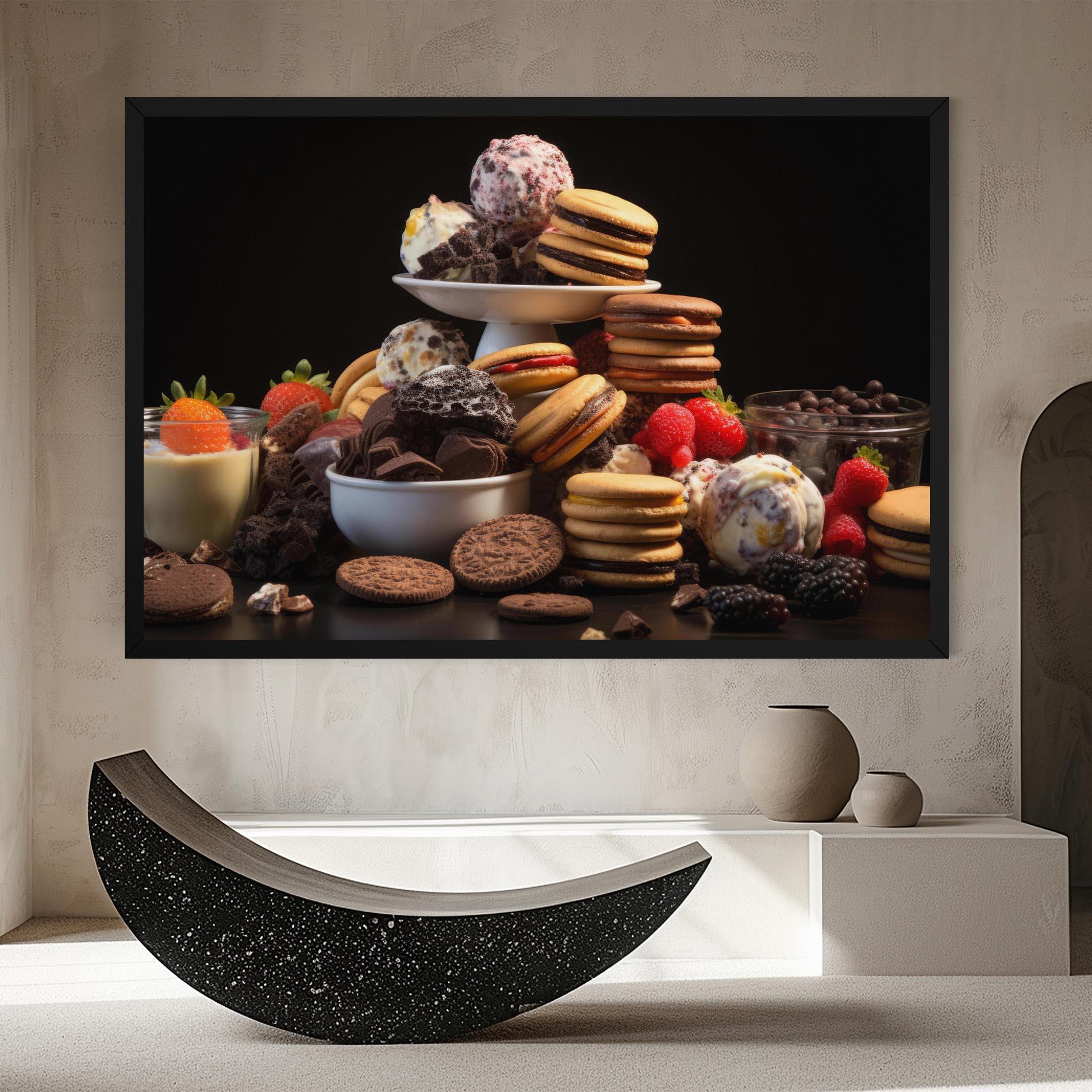 Leinwandbild Ice Cream Cookies mockup 8