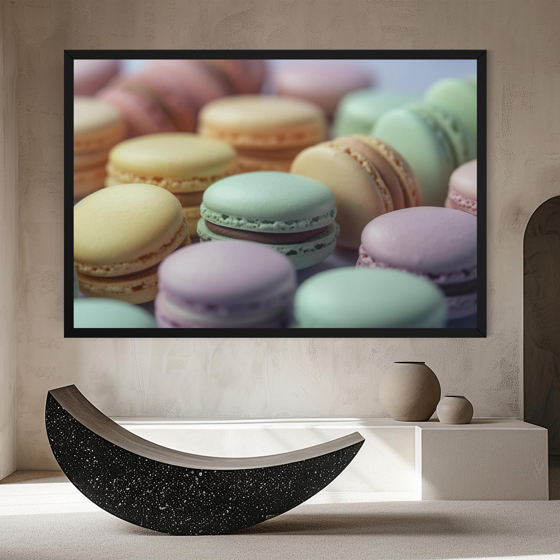 Leinwandbild Pastel Macarons mockup 8