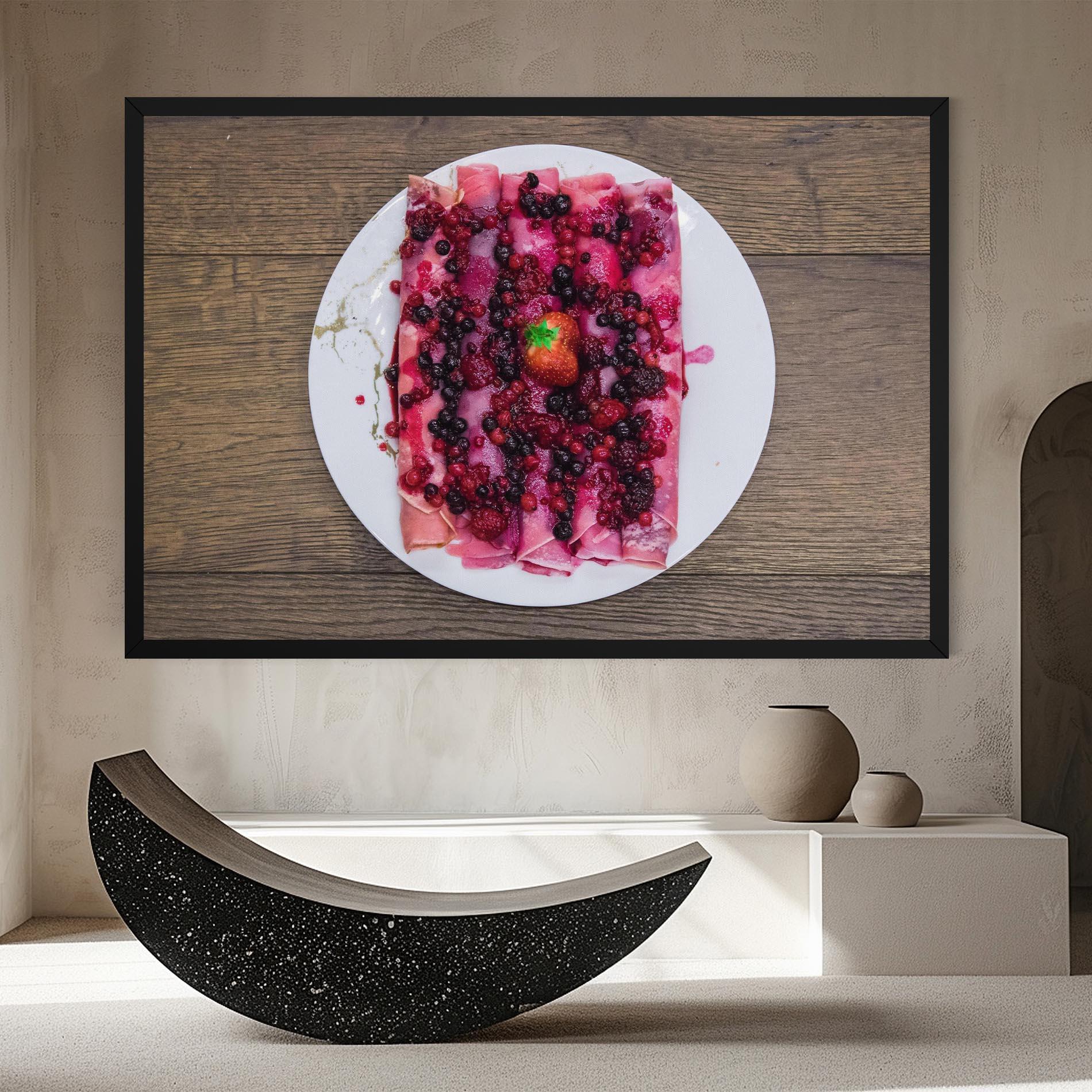 Leinwandbild Strawberry Pancakes mockup 8