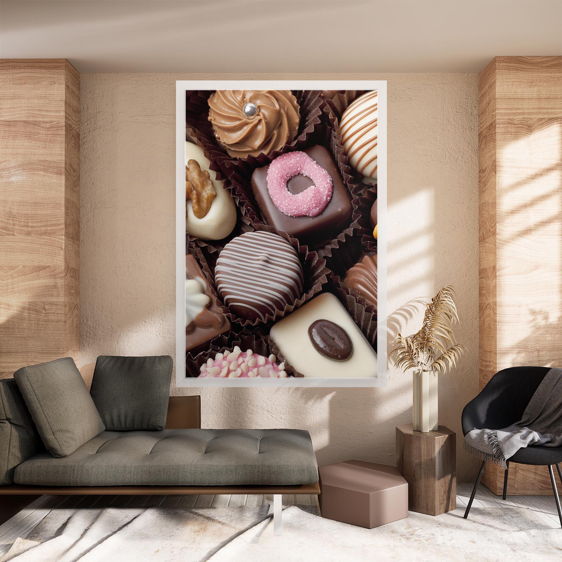 Leinwandbild Chocolate Bonbons mockup 8