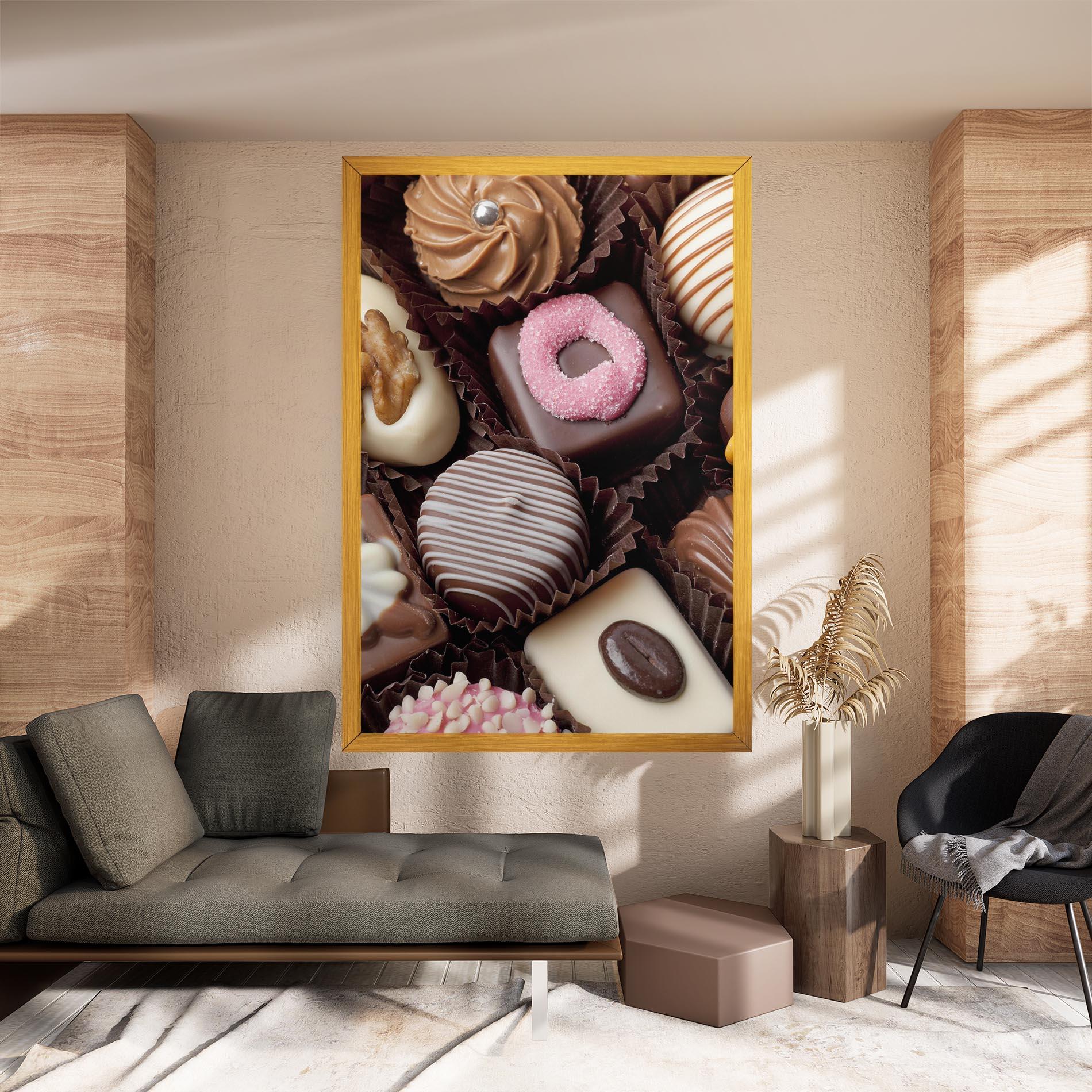 Leinwandbild Chocolate Bonbons mockup 8