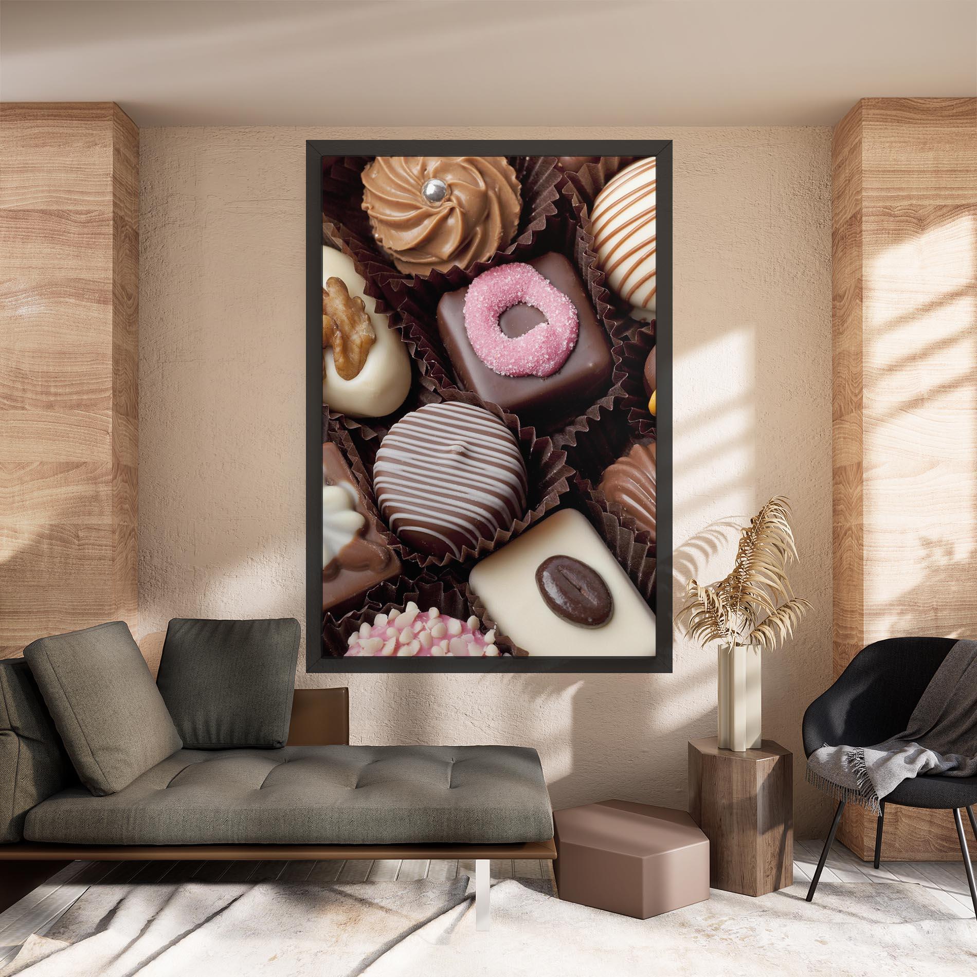 Leinwandbild Chocolate Bonbons mockup 8