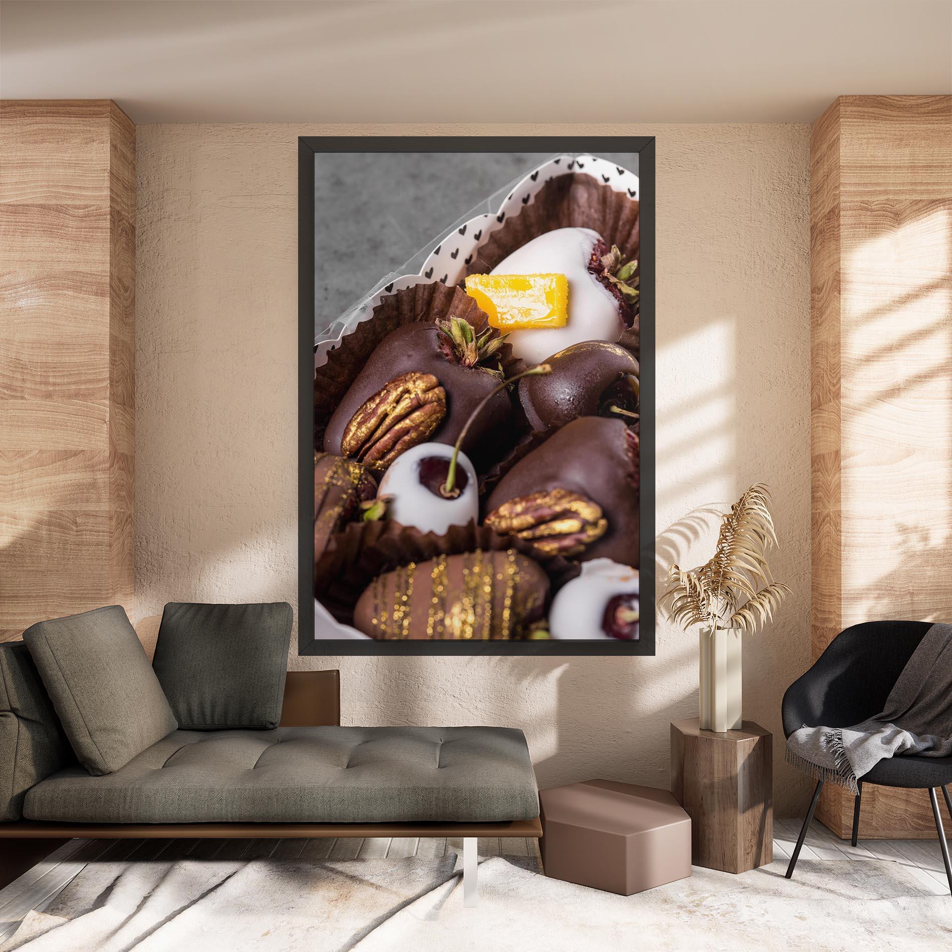 Leinwandbild Chocolate Covered mockup 8