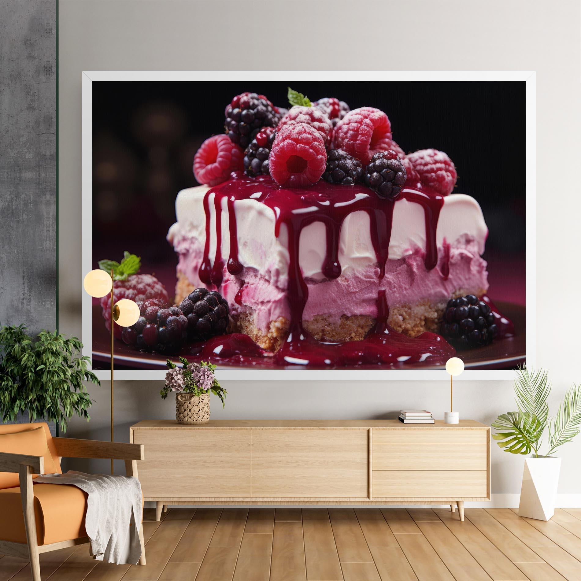 Leinwandbild Berries Cream mockup 9