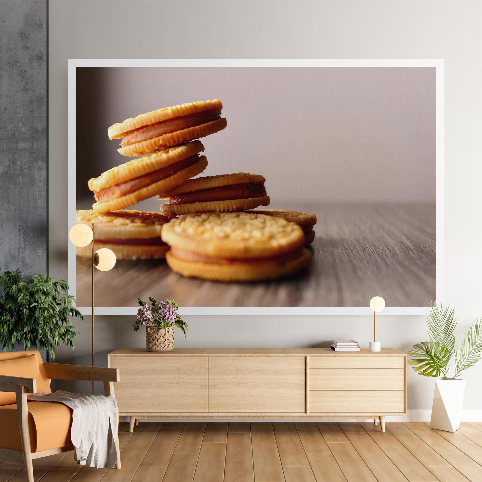 Leinwandbild Biscuits mockup 9