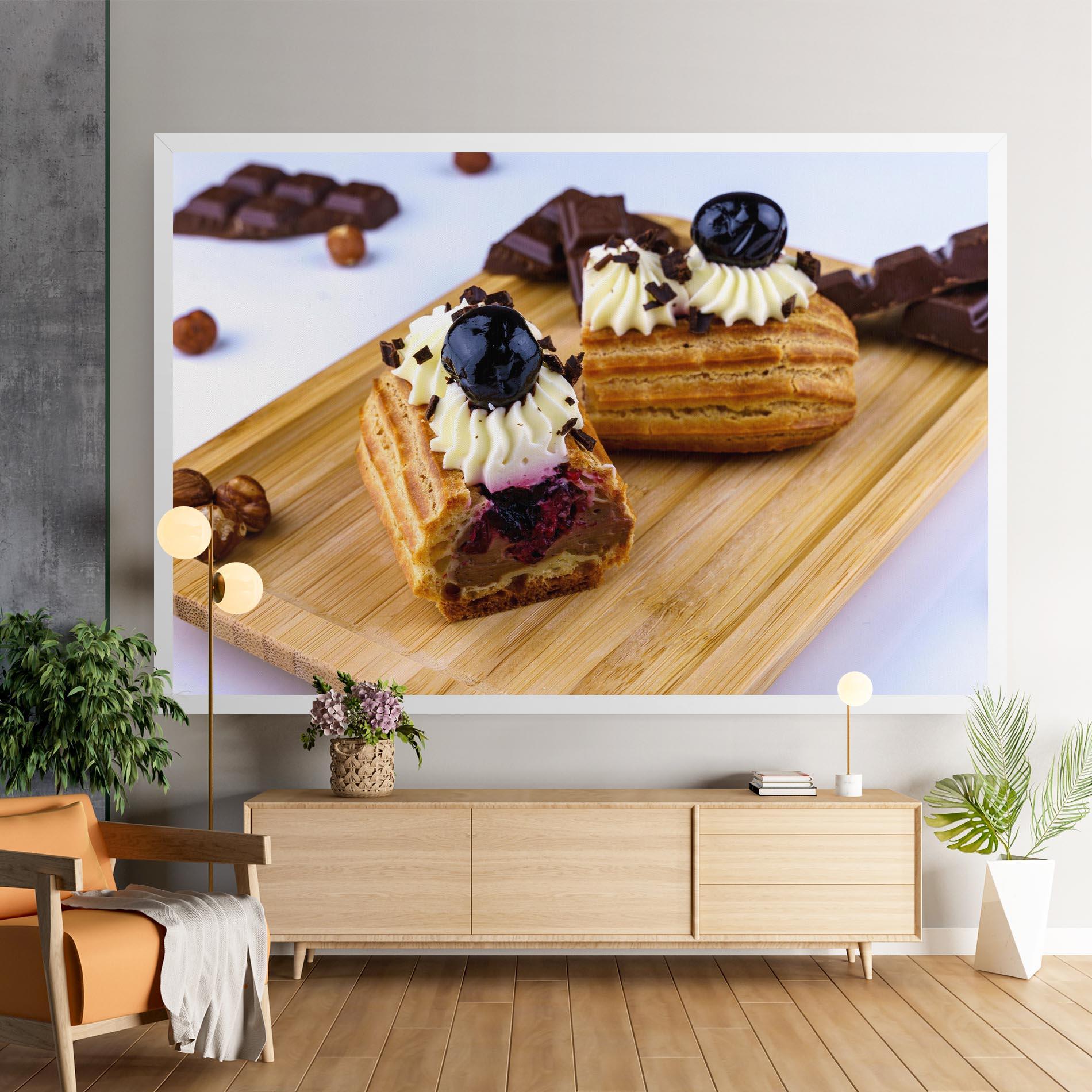 Leinwandbild Blueberry Eclair mockup 9