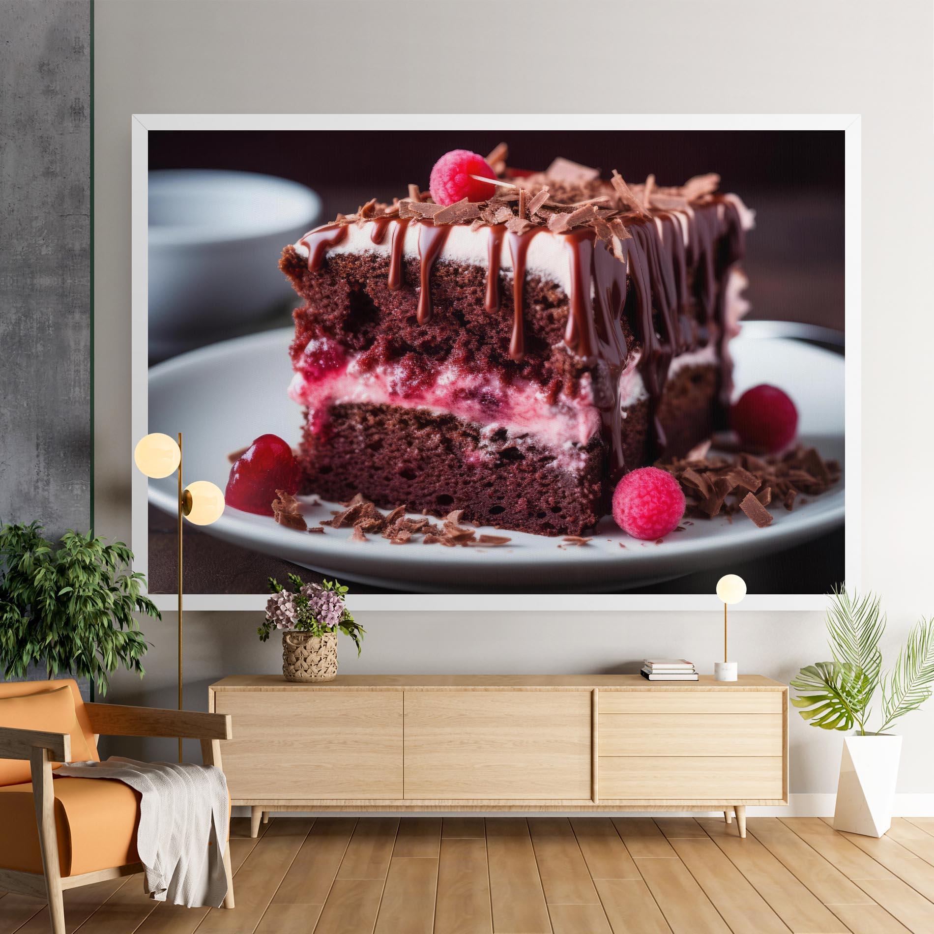 Leinwandbild Brown Cake mockup 9