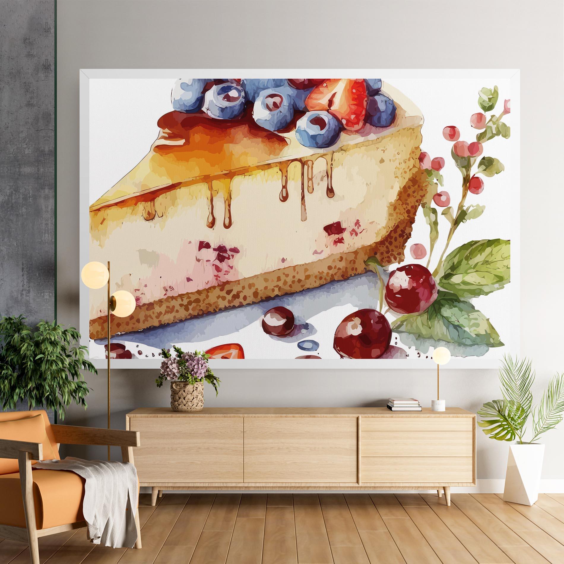 Leinwandbild Cheesecake mockup 9