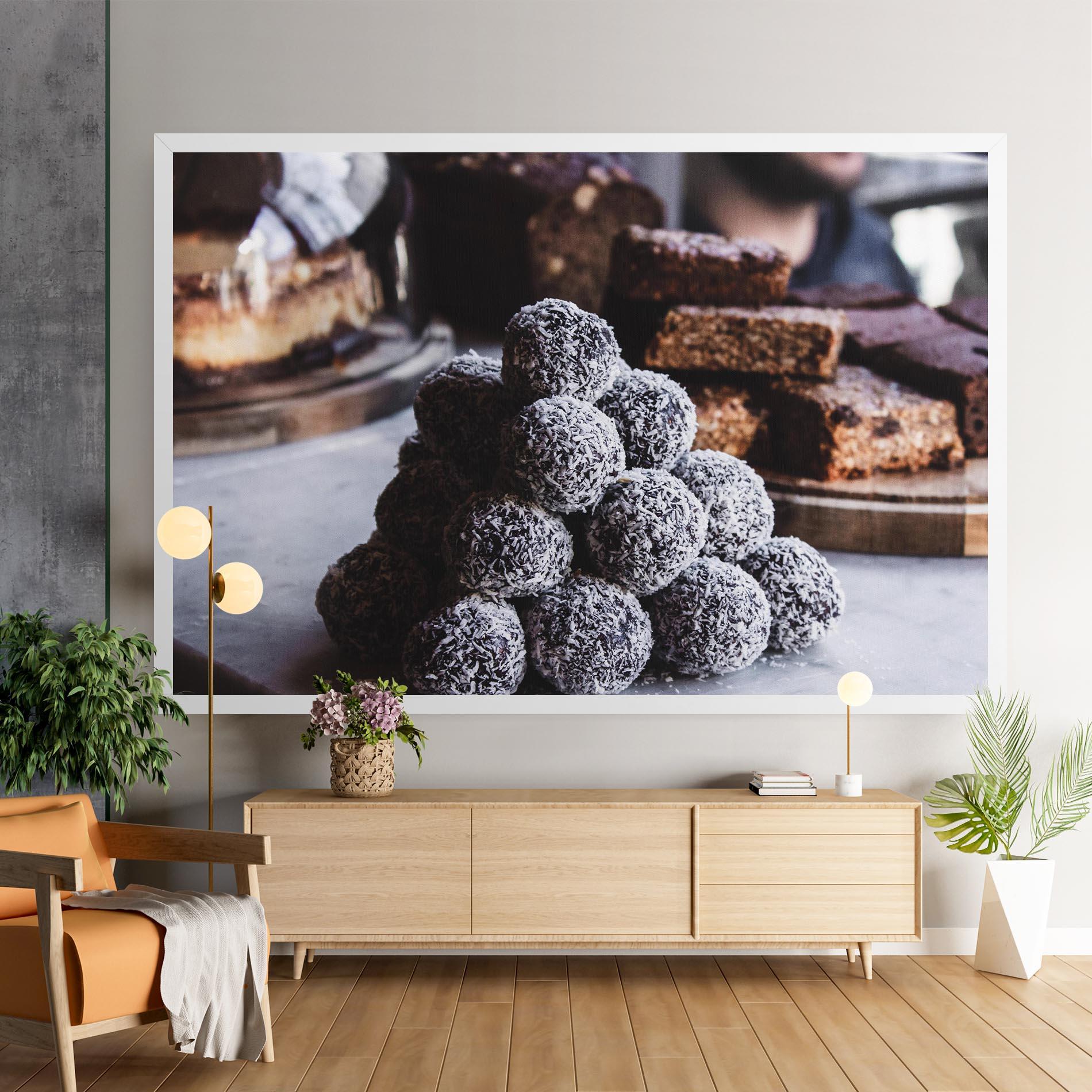 Leinwandbild Chocolate Balls mockup 9