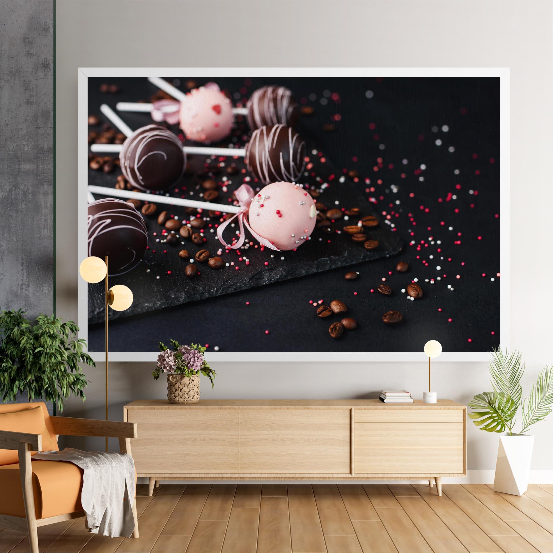 Leinwandbild Chocolate Dessert mockup 9