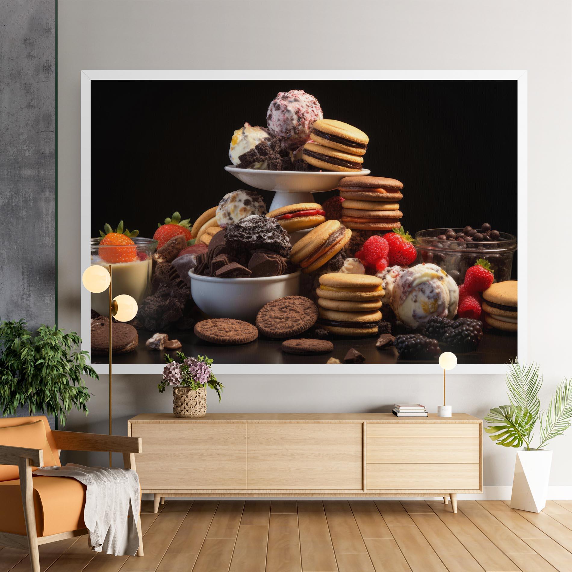 Leinwandbild Ice Cream Cookies mockup 9