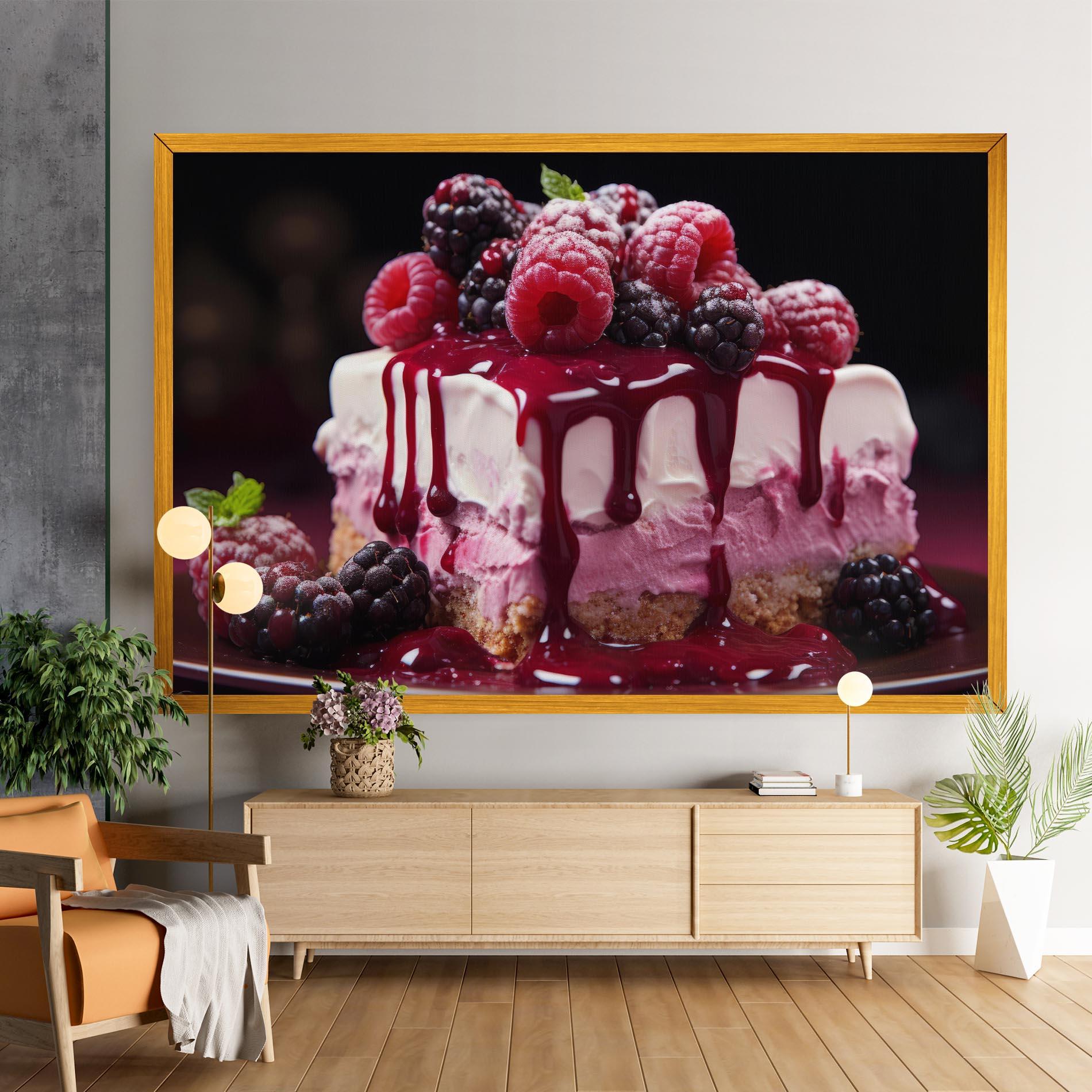 Leinwandbild Berries Cream mockup 9