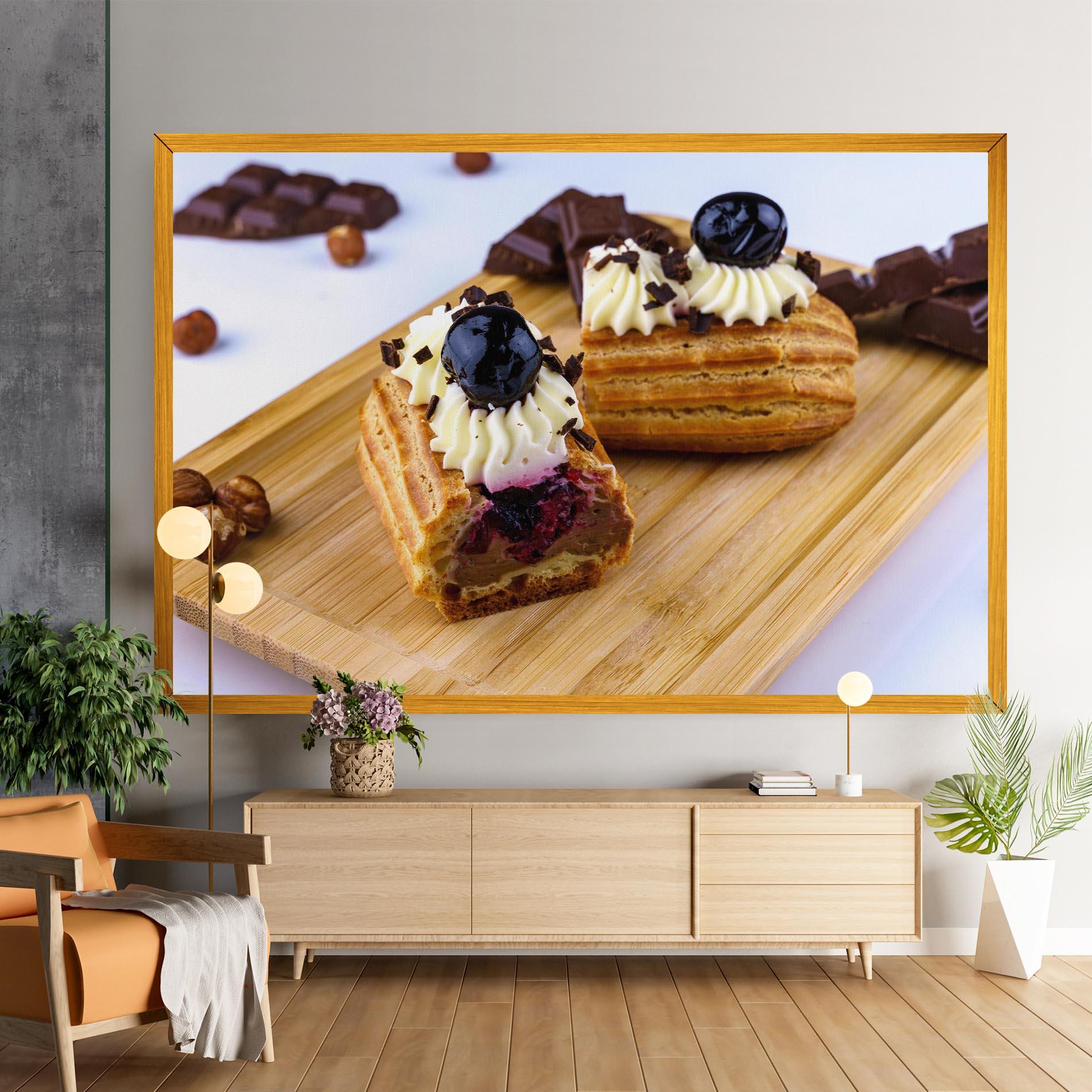 Leinwandbild Blueberry Eclair mockup 9
