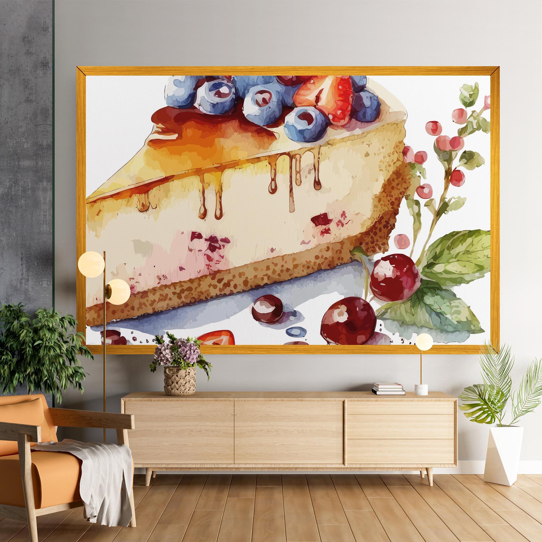 Leinwandbild Cheesecake mockup 9