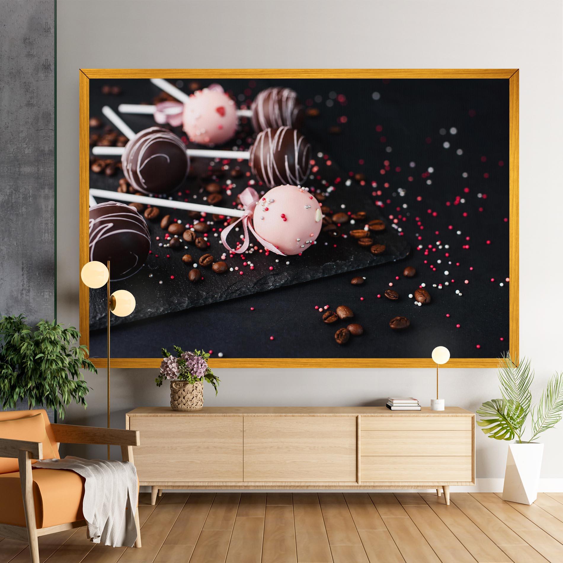 Leinwandbild Chocolate Dessert mockup 9