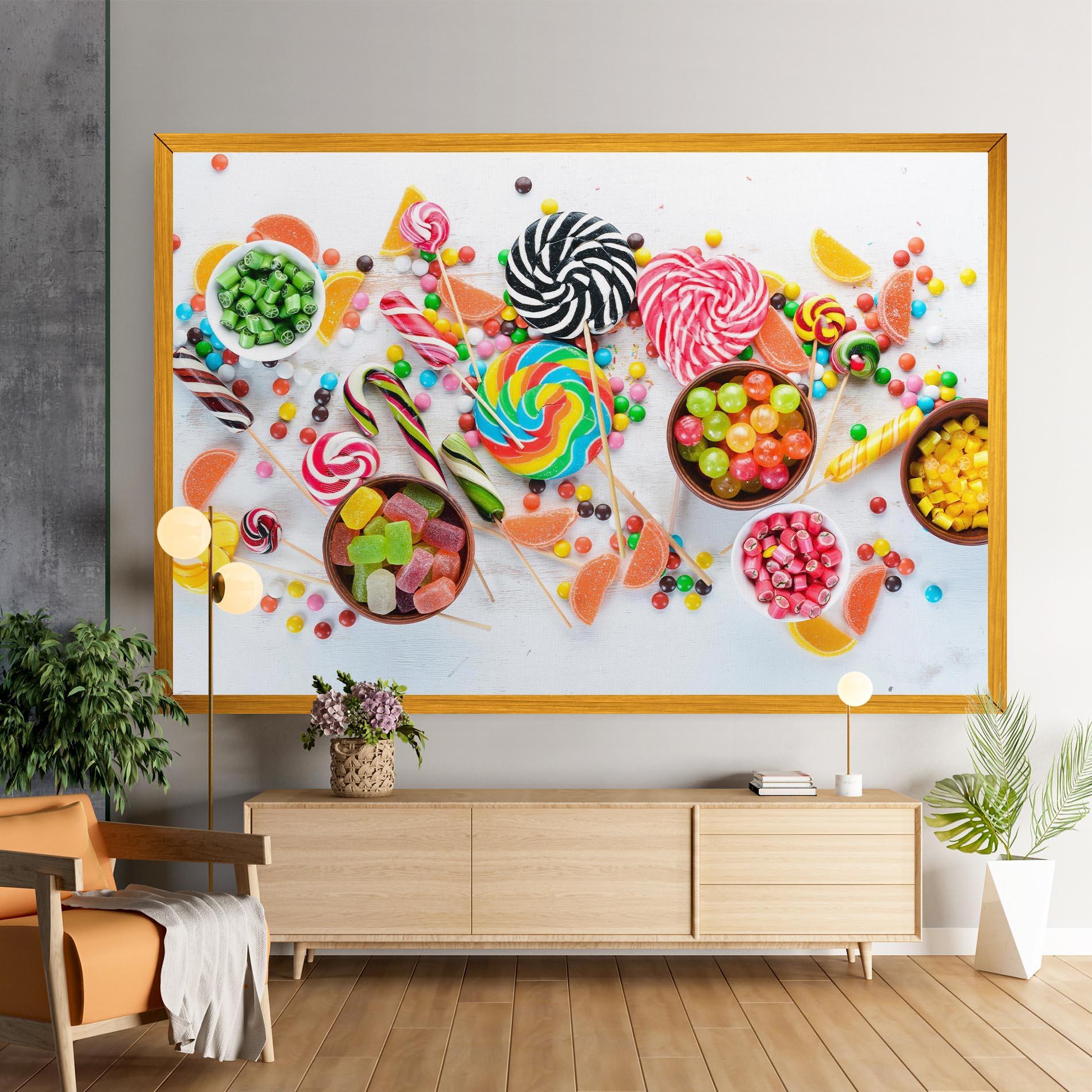 Leinwandbild Colorful Candies Jelly mockup 9