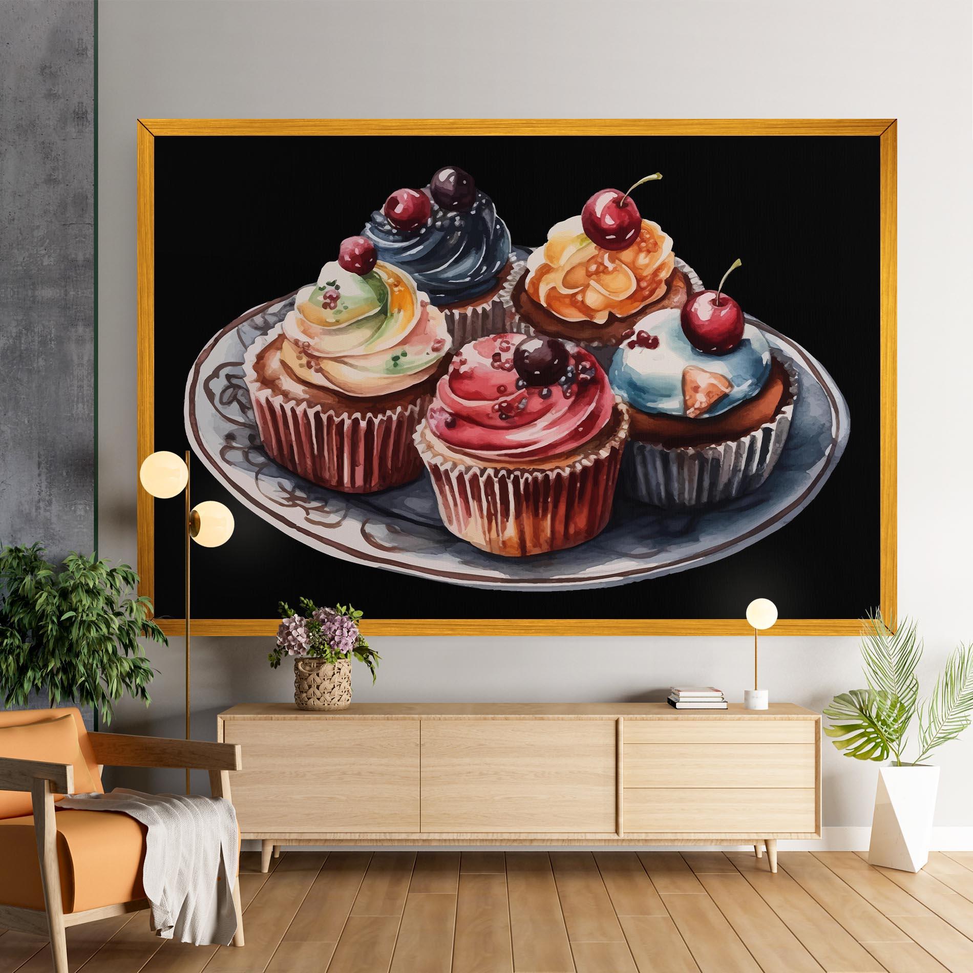 Leinwandbild Colorful Muffins mockup 9