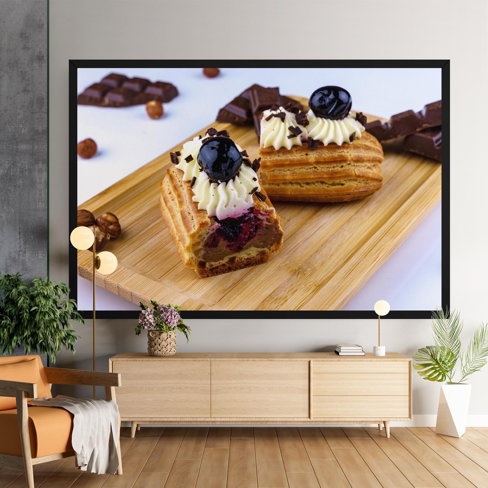 Leinwandbild Blueberry Eclair mockup 9
