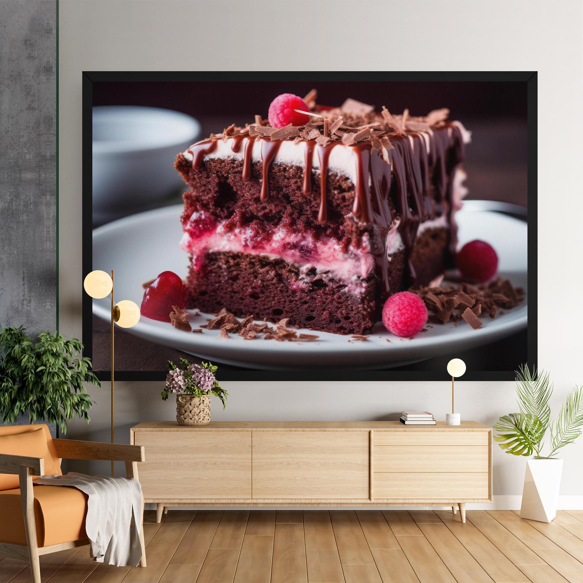 Leinwandbild Brown Cake mockup 9