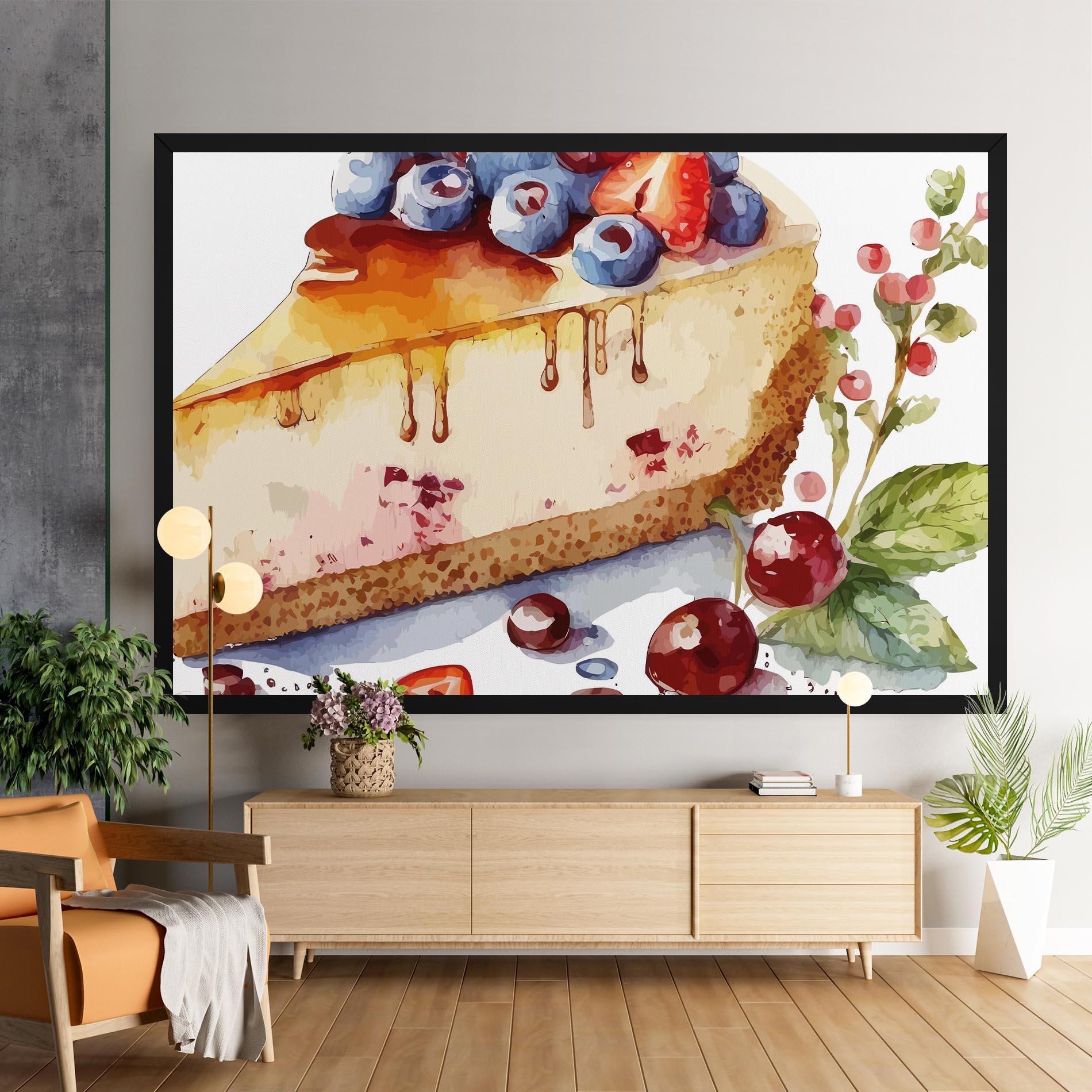Leinwandbild Cheesecake mockup 9