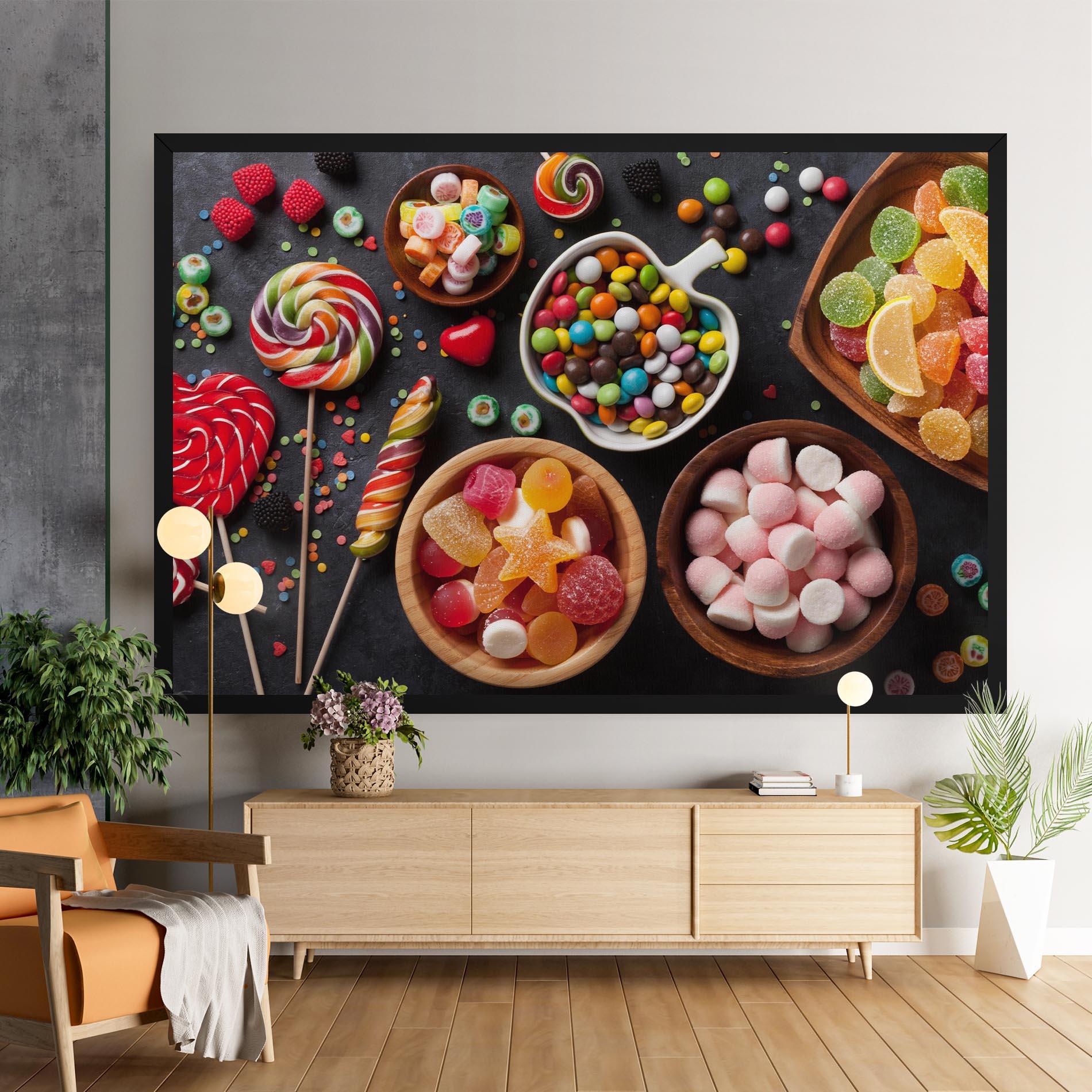 Leinwandbild Colorful Candies mockup 9