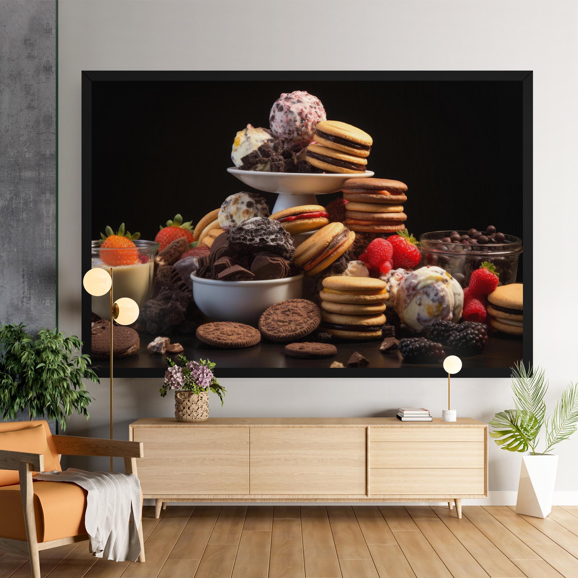 Leinwandbild Ice Cream Cookies mockup 9