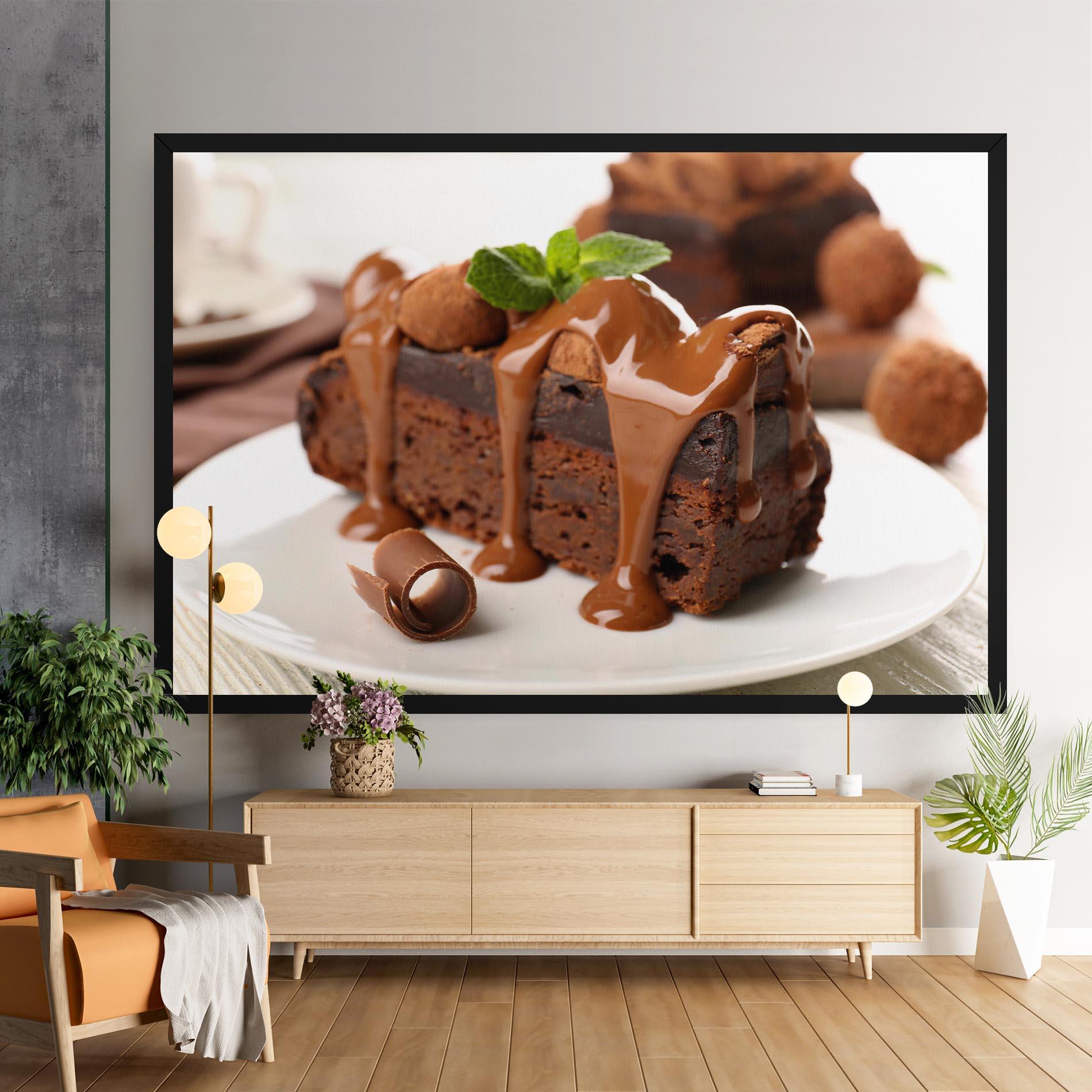 Leinwandbild Mint Chocolate Cake mockup 9