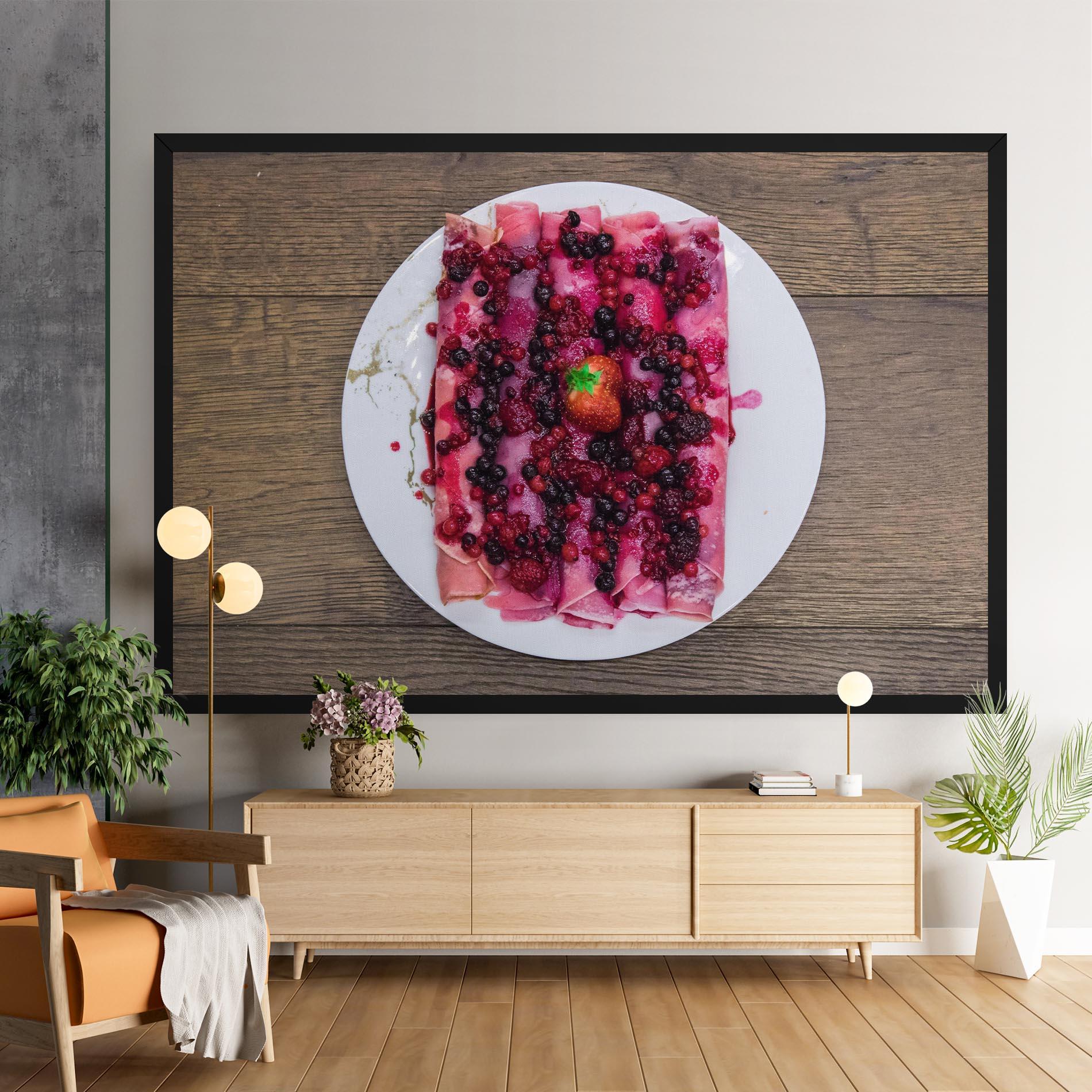 Leinwandbild Strawberry Pancakes mockup 9