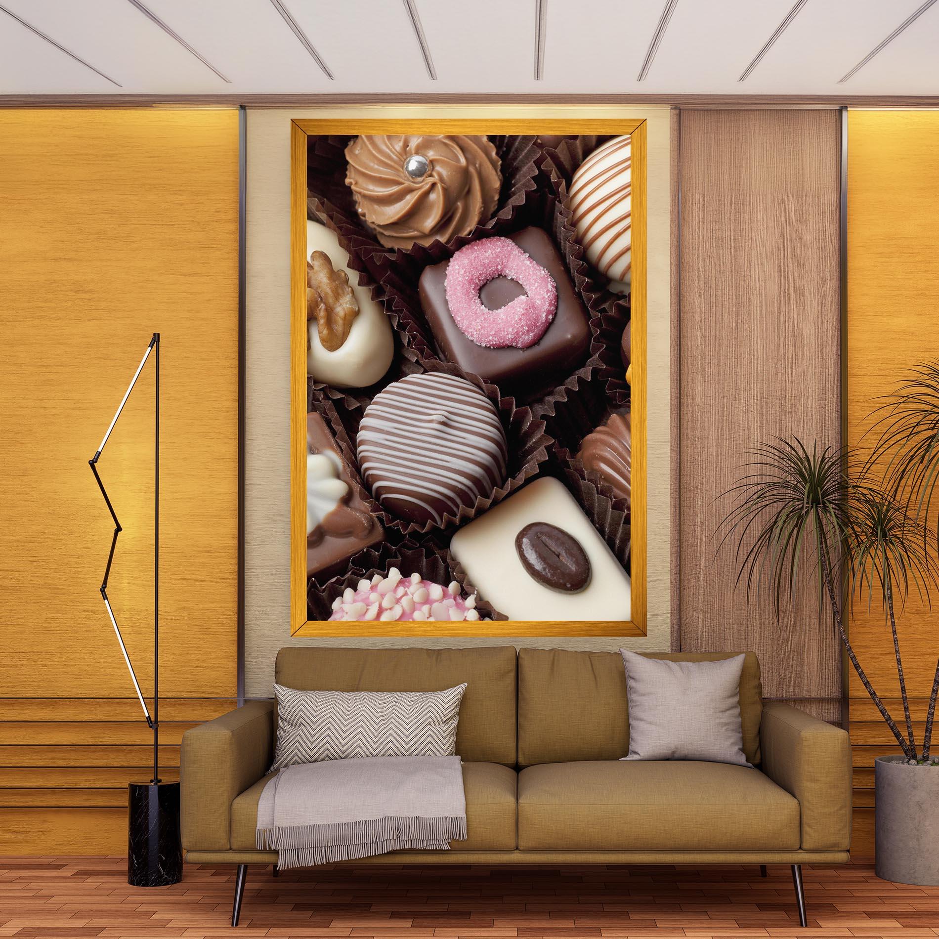 Leinwandbild Chocolate Bonbons mockup 9