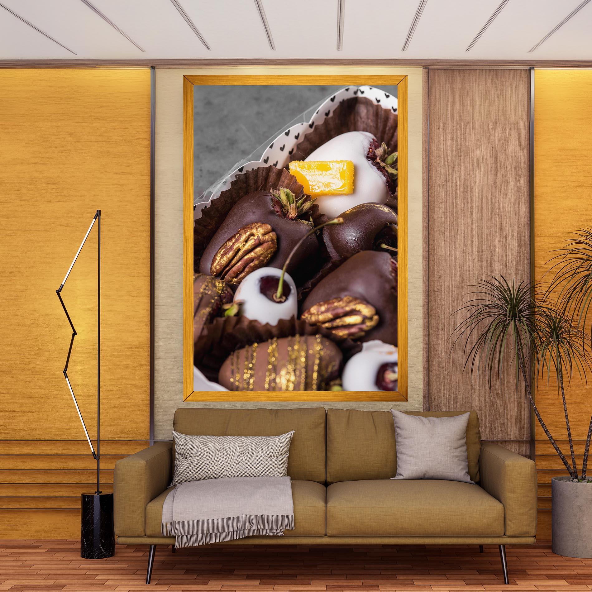 Leinwandbild Chocolate Covered mockup 9