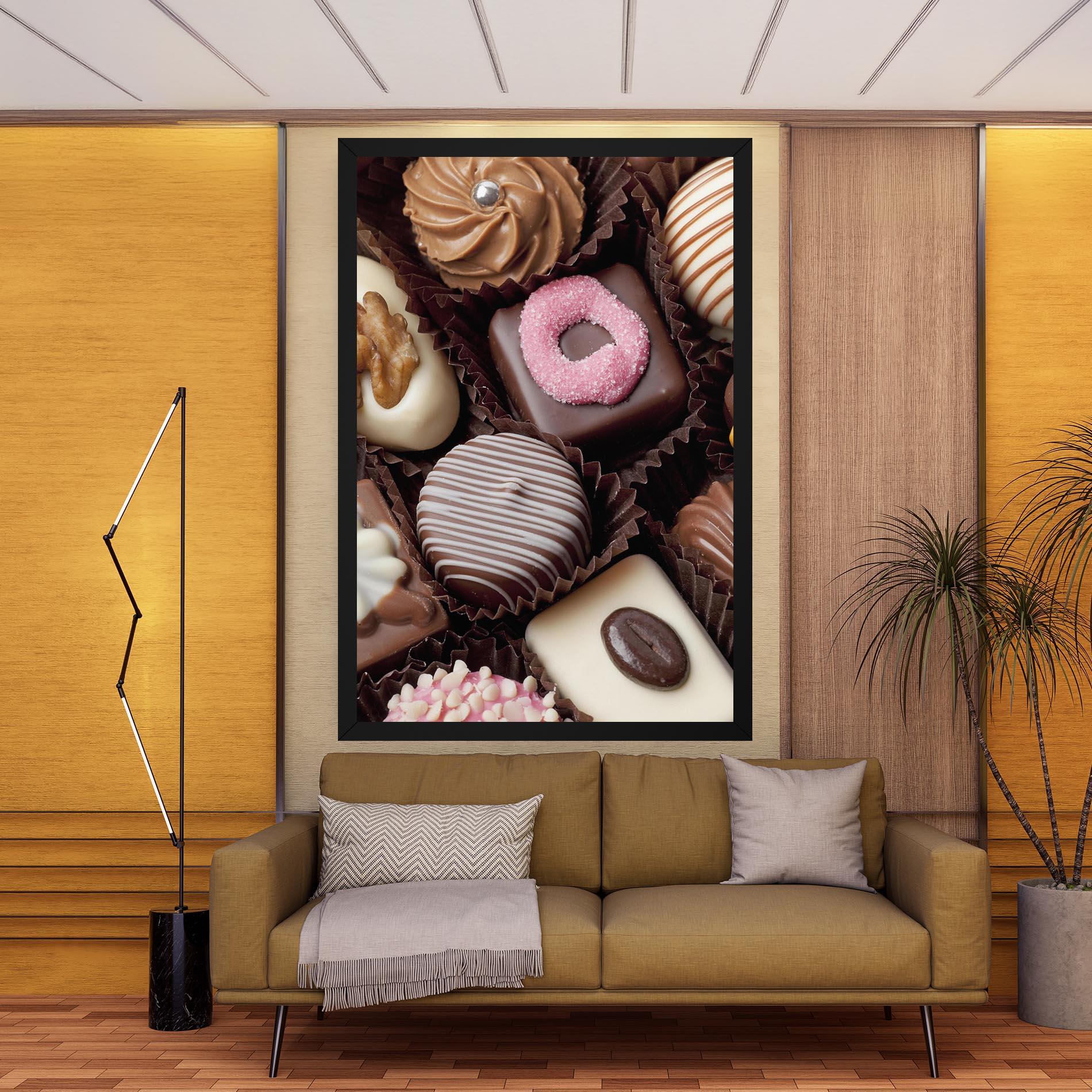 Leinwandbild Chocolate Bonbons mockup 9