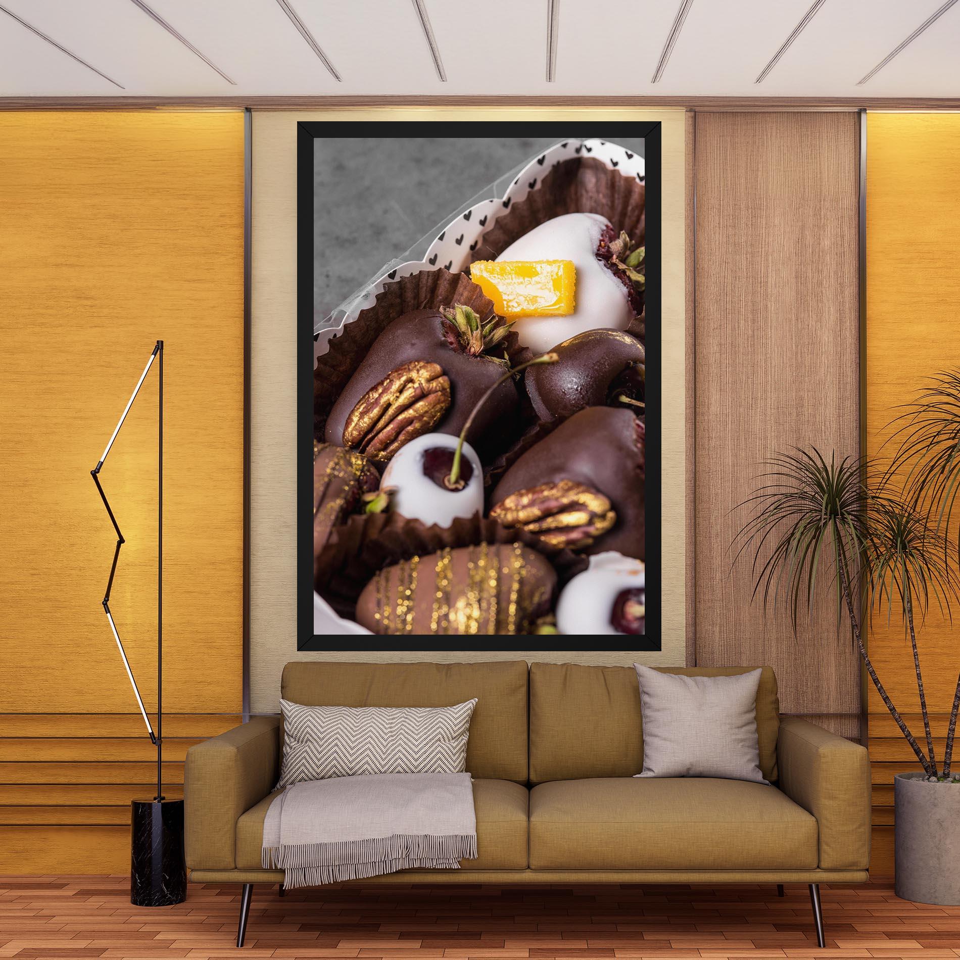 Leinwandbild Chocolate Covered mockup 9