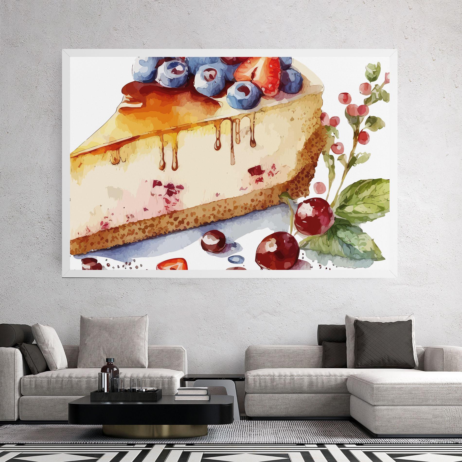 Leinwandbild Cheesecake mockup 2