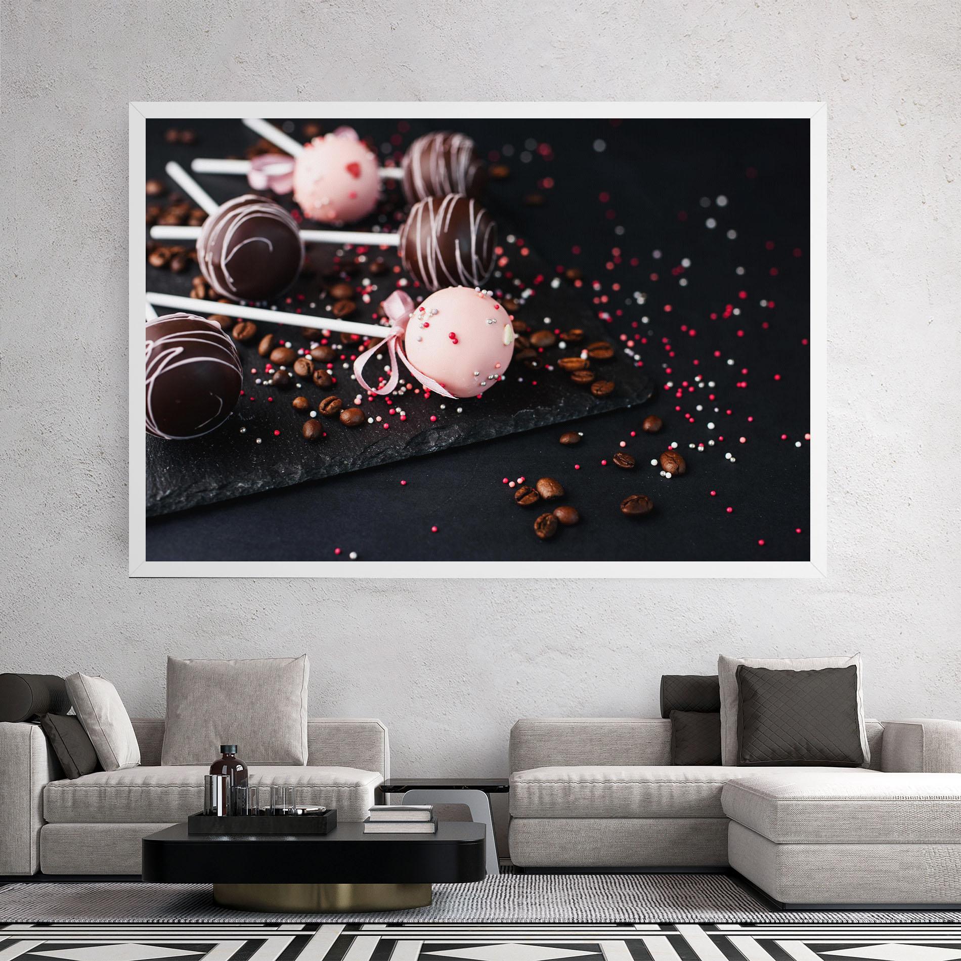 Leinwandbild Chocolate Dessert mockup 2