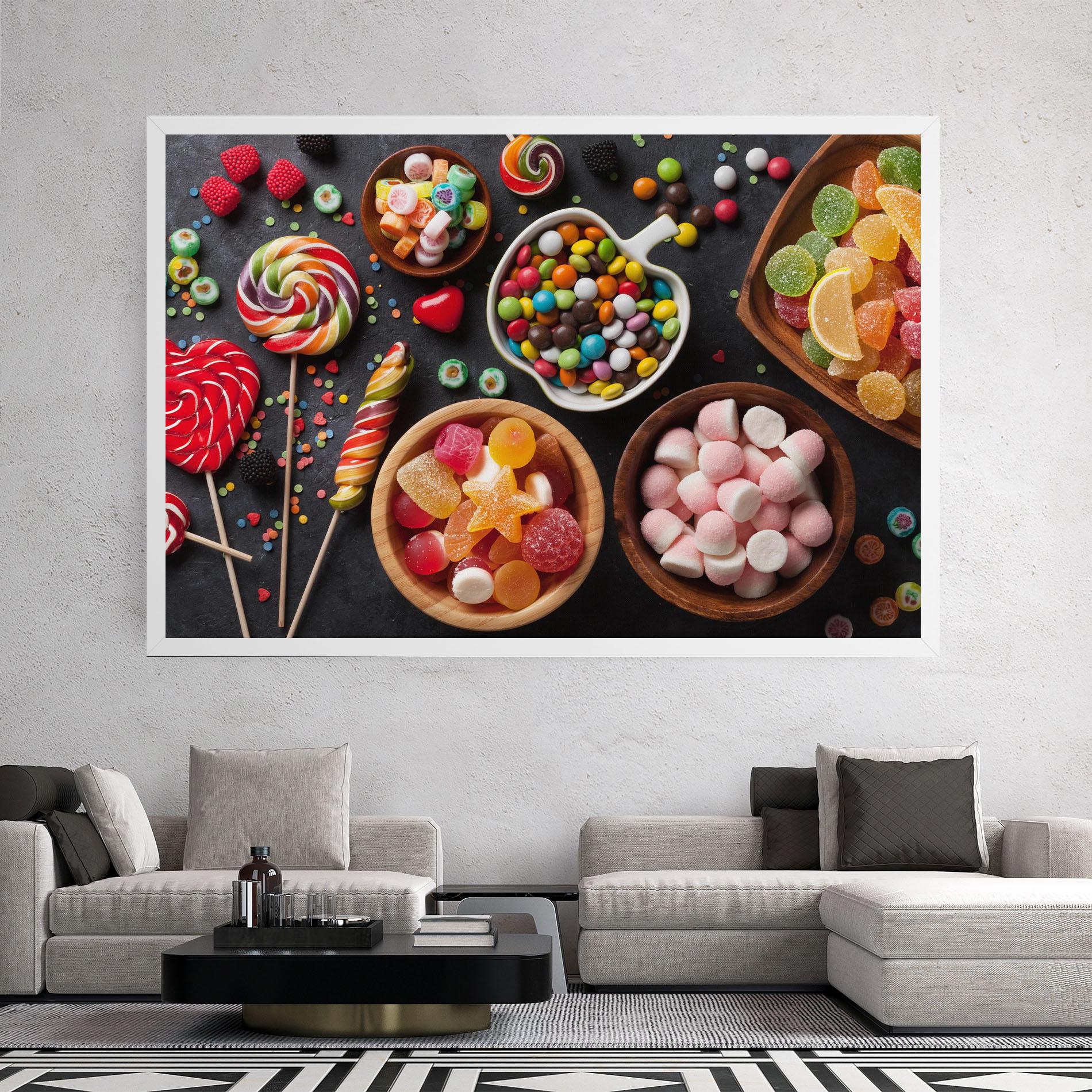 Leinwandbild Colorful Candies mockup 2