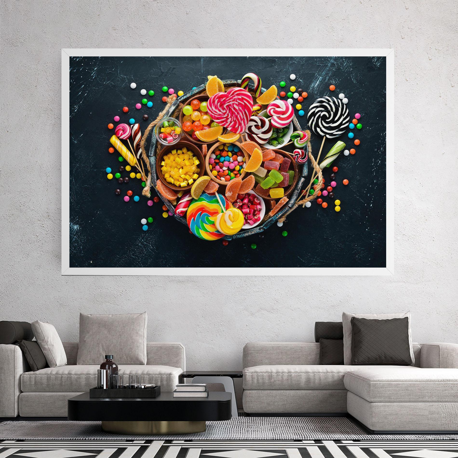 Leinwandbild Colorful Jelly mockup 2