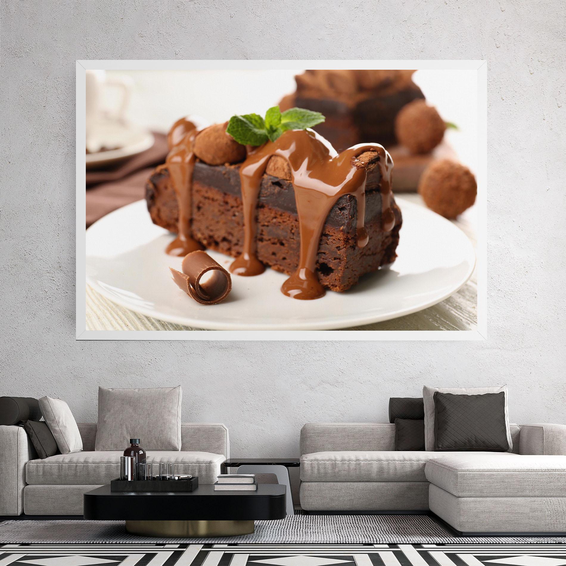 Leinwandbild Mint Chocolate Cake mockup 2