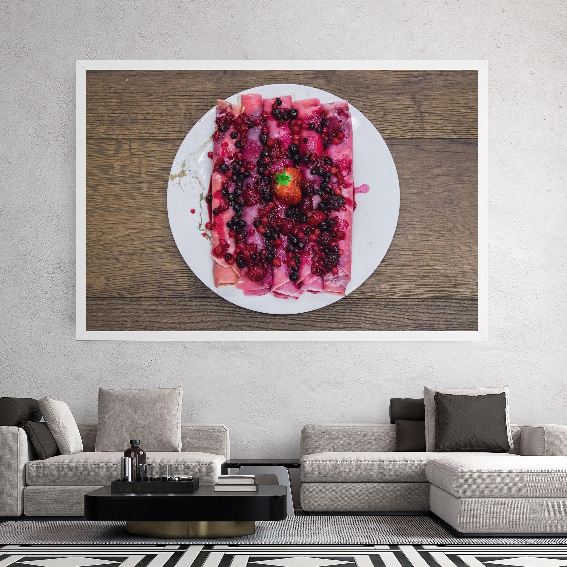 Leinwandbild Strawberry Pancakes mockup 2