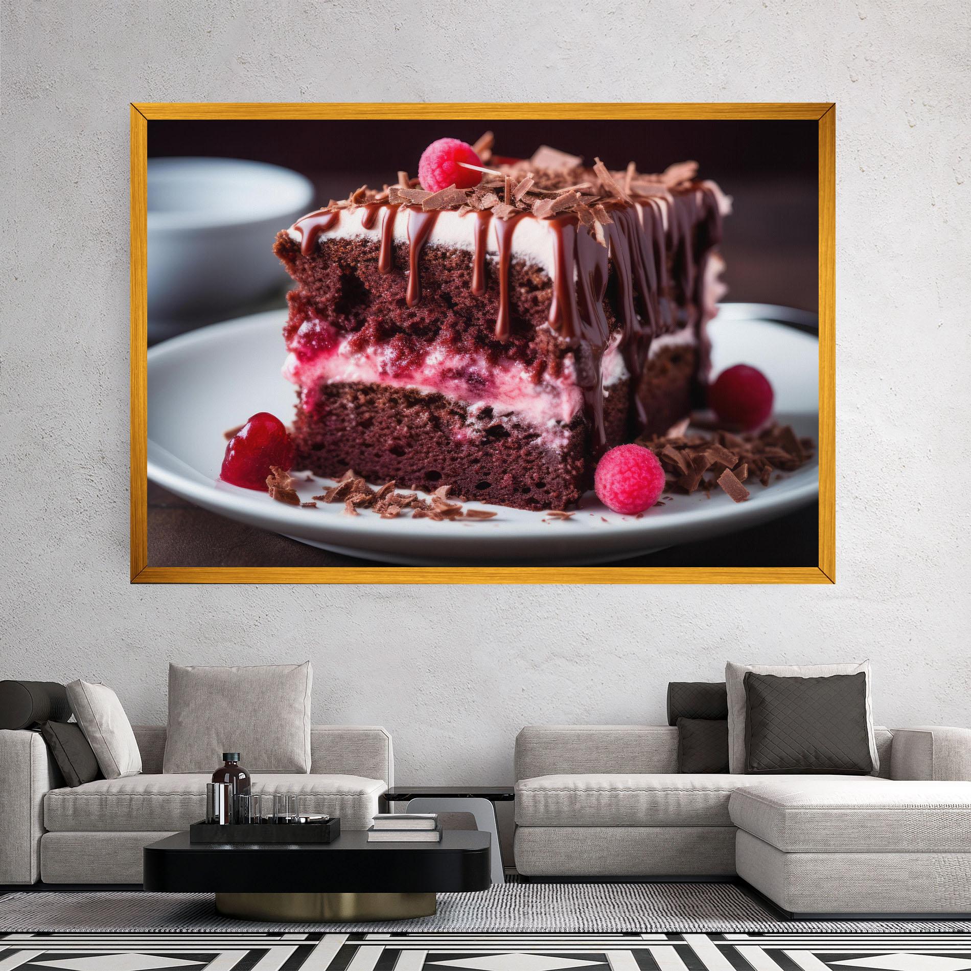 Leinwandbild Brown Cake mockup 2