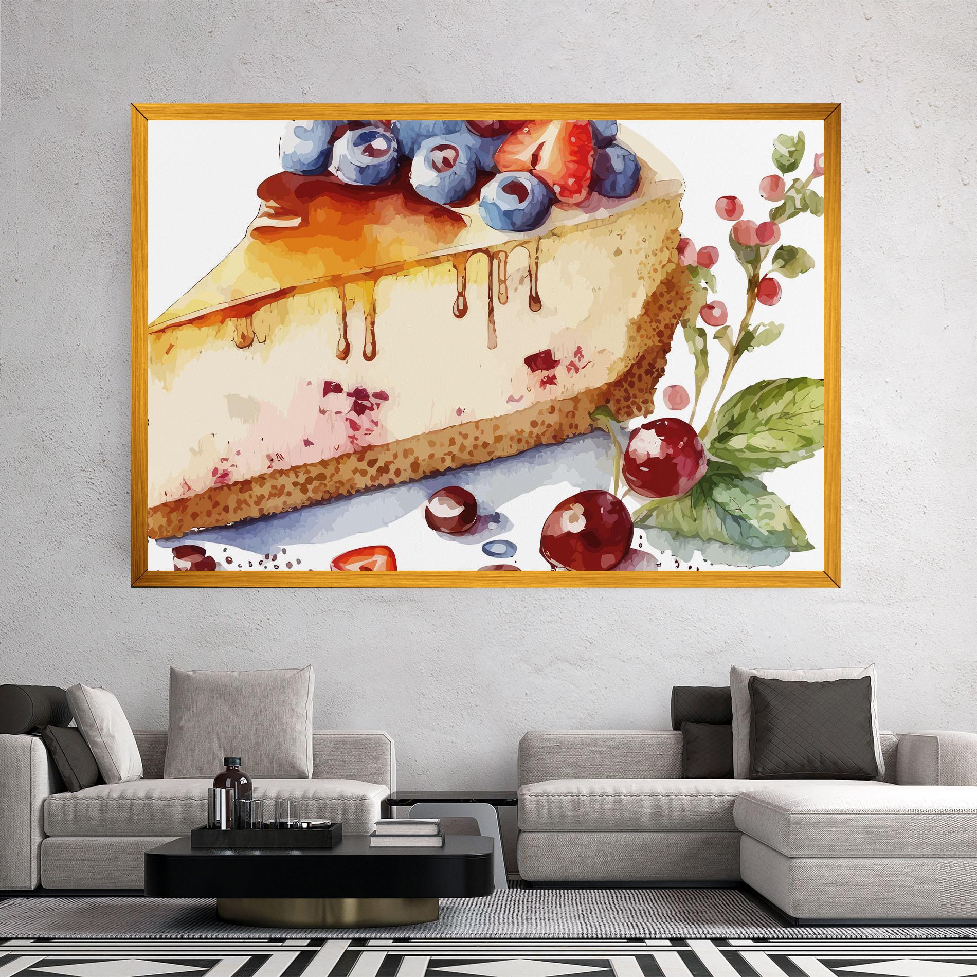 Leinwandbild Cheesecake mockup 2