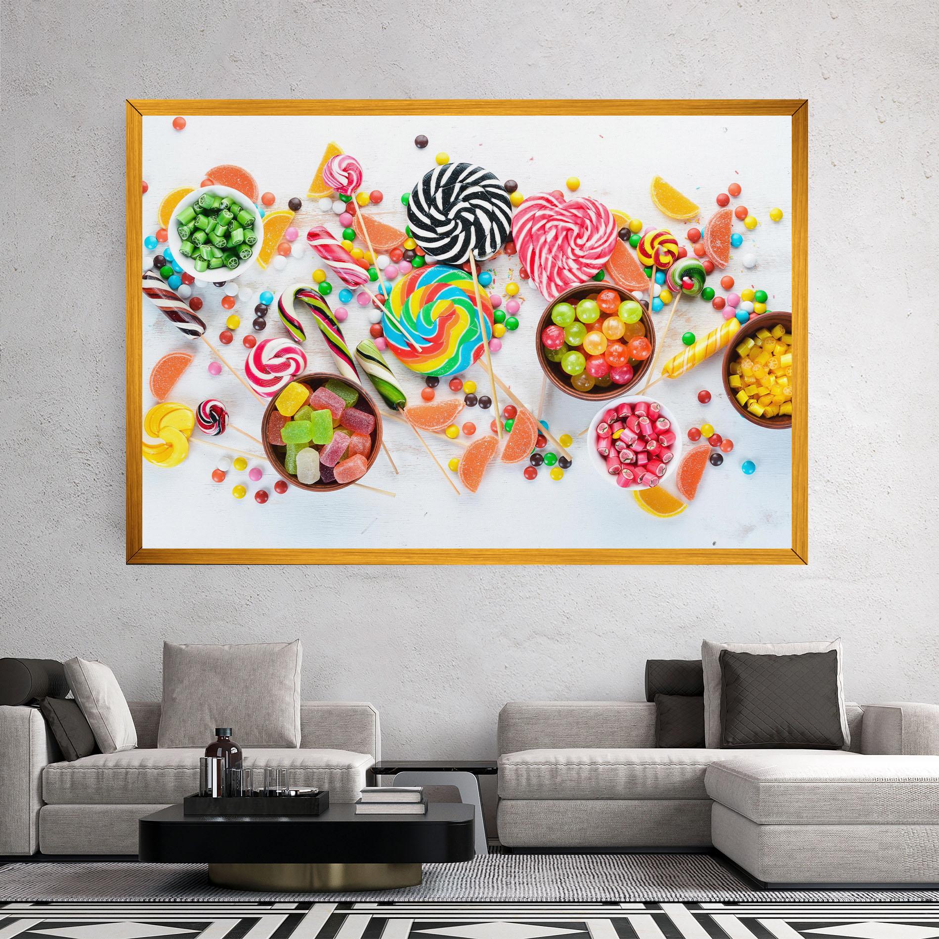 Leinwandbild Colorful Candies Jelly mockup 2