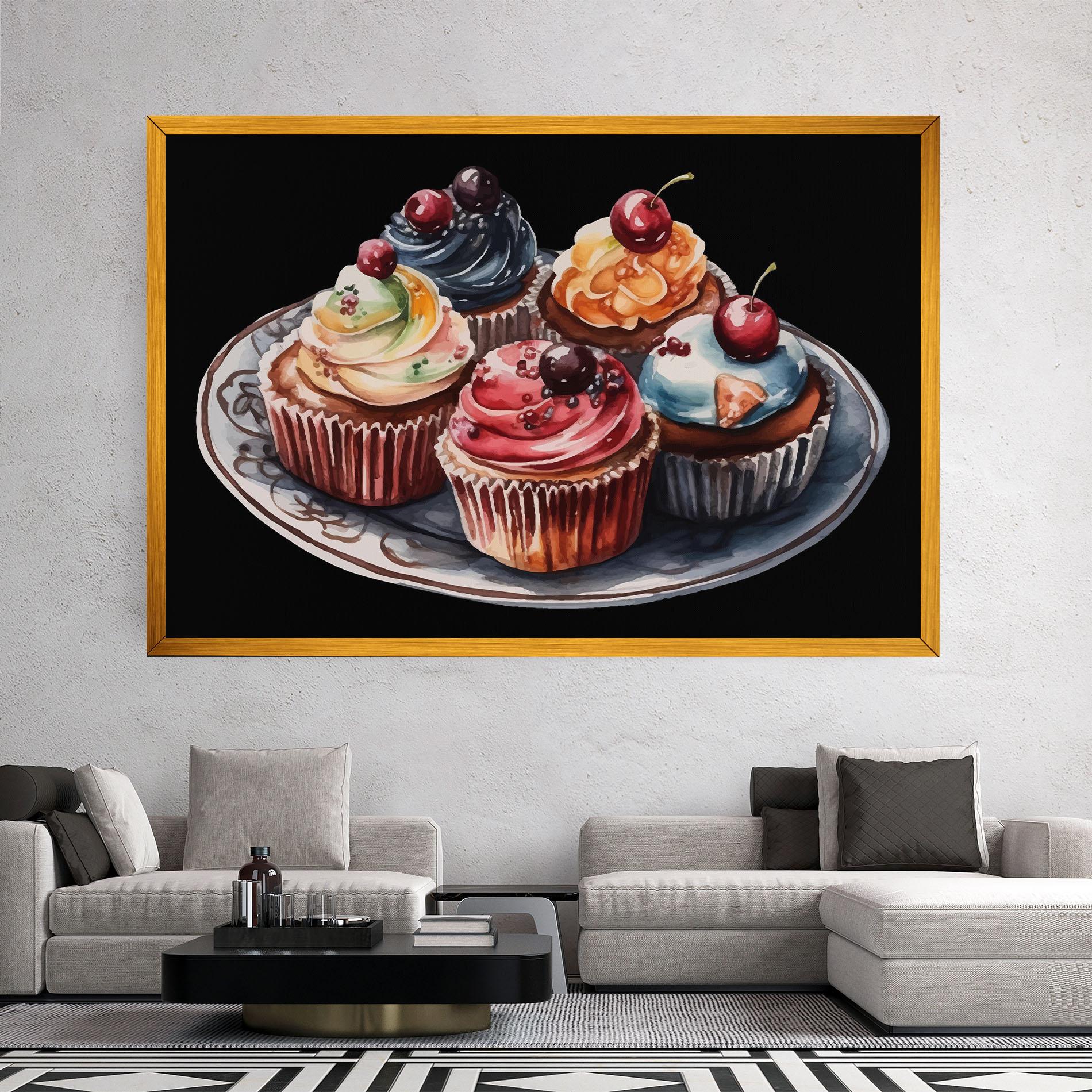 Leinwandbild Colorful Muffins mockup 2