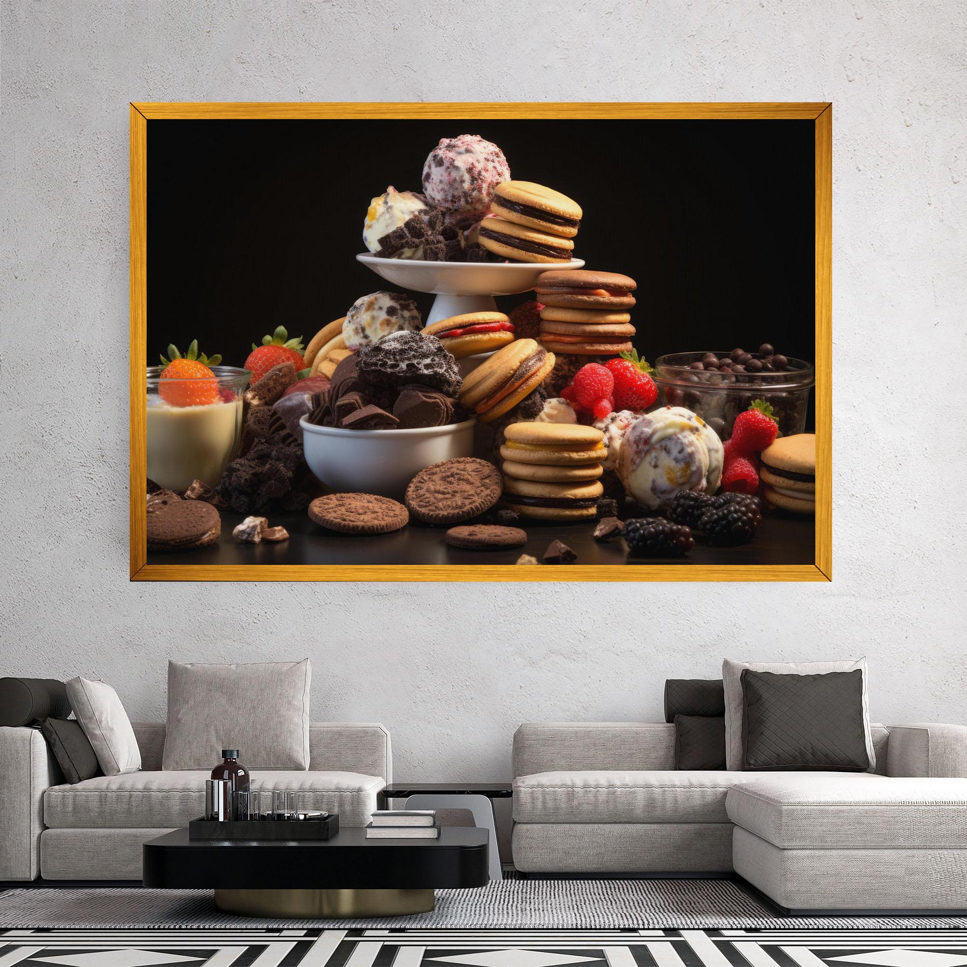 Leinwandbild Ice Cream Cookies mockup 2