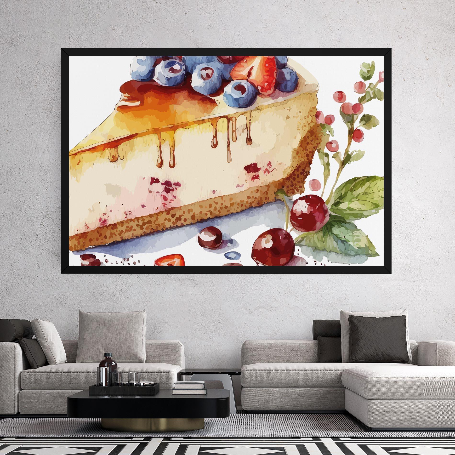 Leinwandbild Cheesecake mockup 2