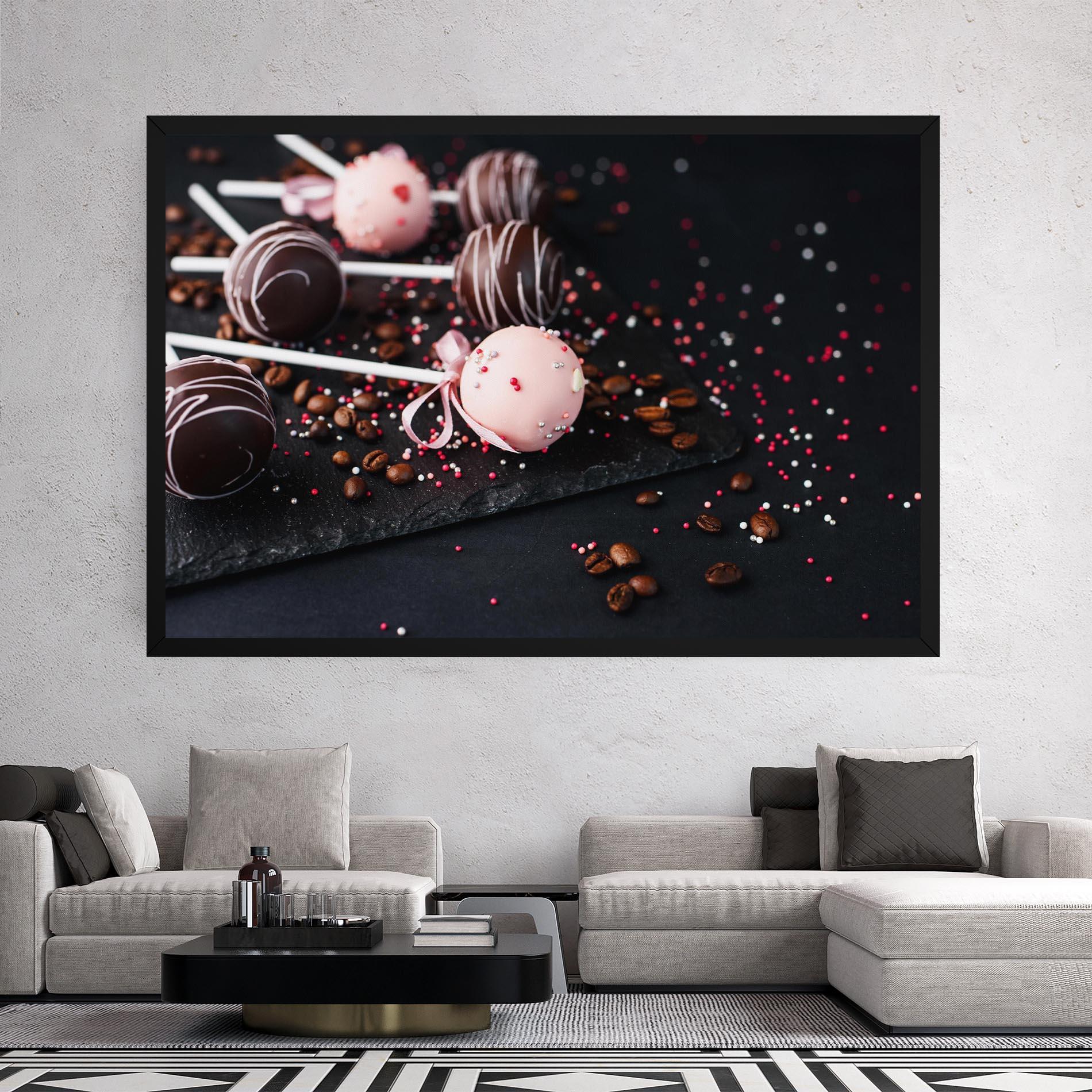 Leinwandbild Chocolate Dessert mockup 2