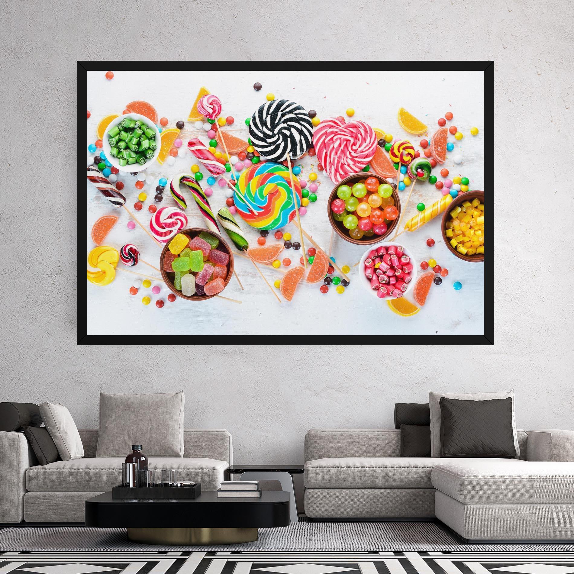 Leinwandbild Colorful Candies Jelly mockup 2